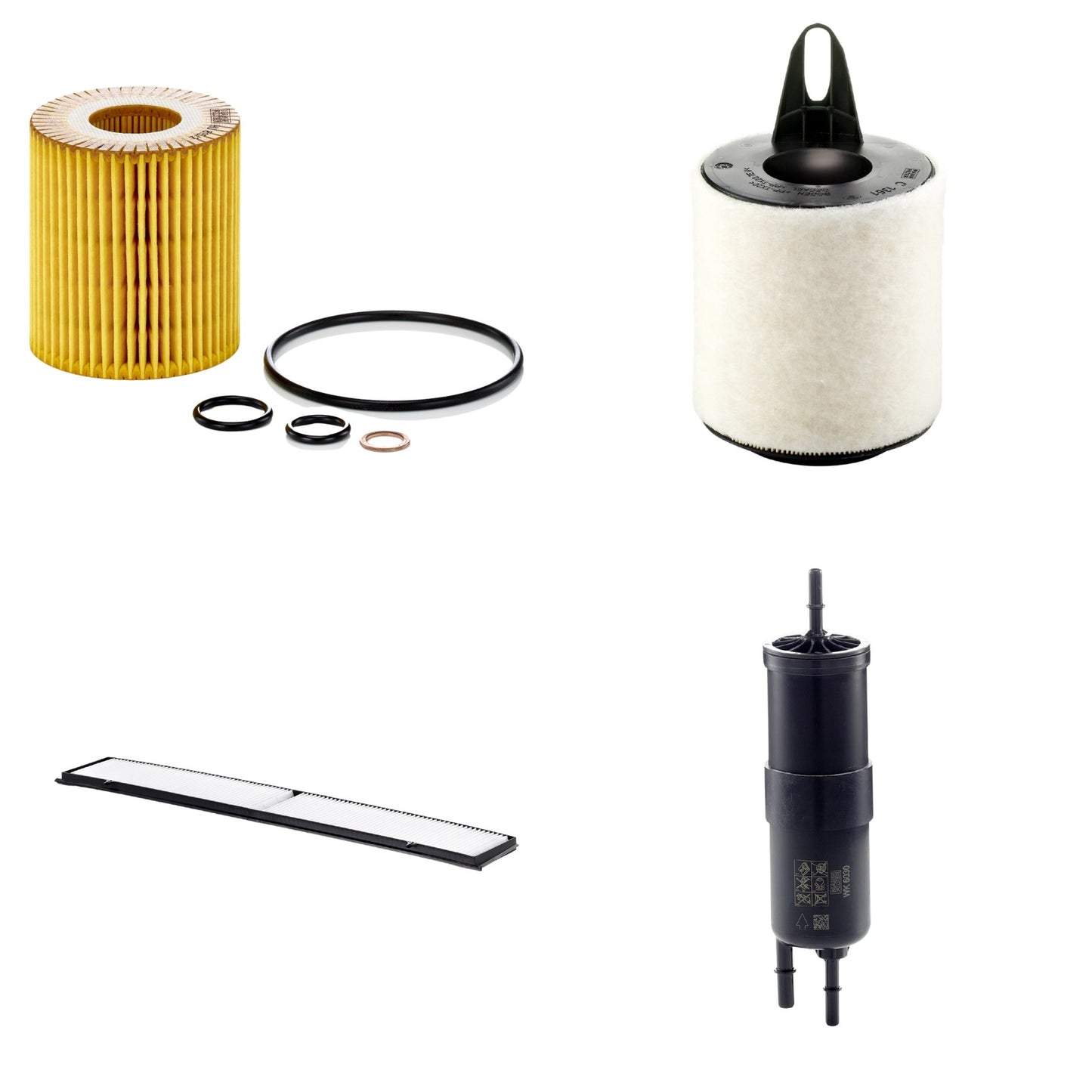 Kit Filtros de Ar Combustível Cabine Ar Condicionado Óleo - Mann-Filter - C1361 - CU8430 - HU815/2X - WK6030 - (1)