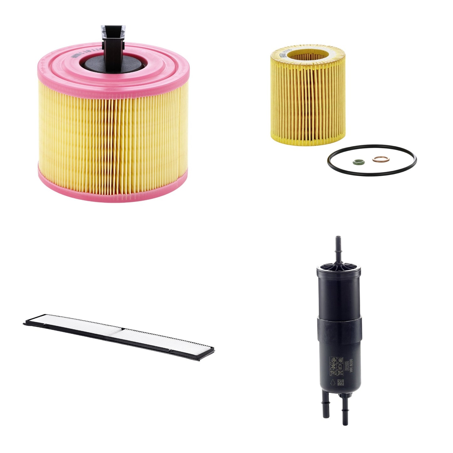 Kit Filtros de Ar Combustível Cabine Ar Condicionado Óleo - Mann-Filter - C18114 - CU8430 - HU816X - WK6030 - (1)