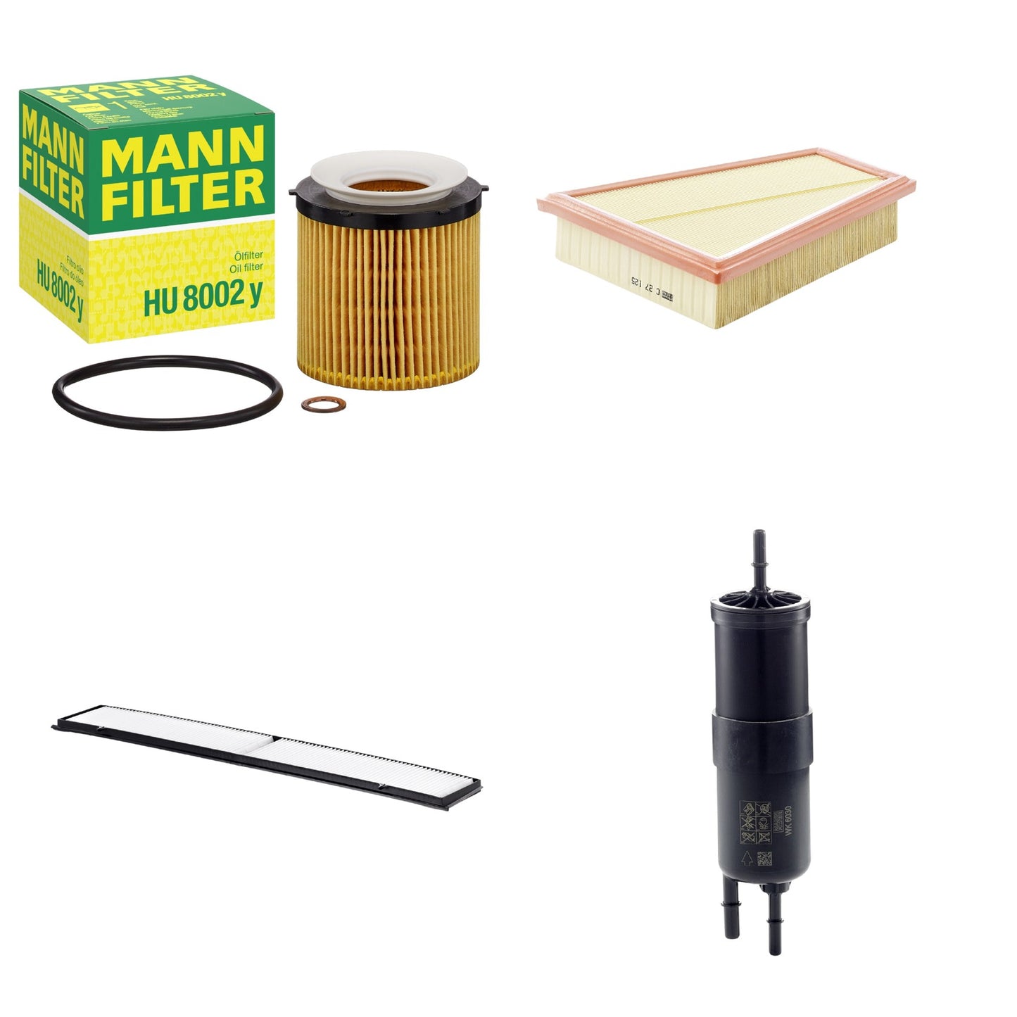 Kit Filtros de Ar Combustível Cabine Ar Condicionado Óleo - Mann-Filter - C27125 - CU8430 - HU8002y - WK6030 - (1)