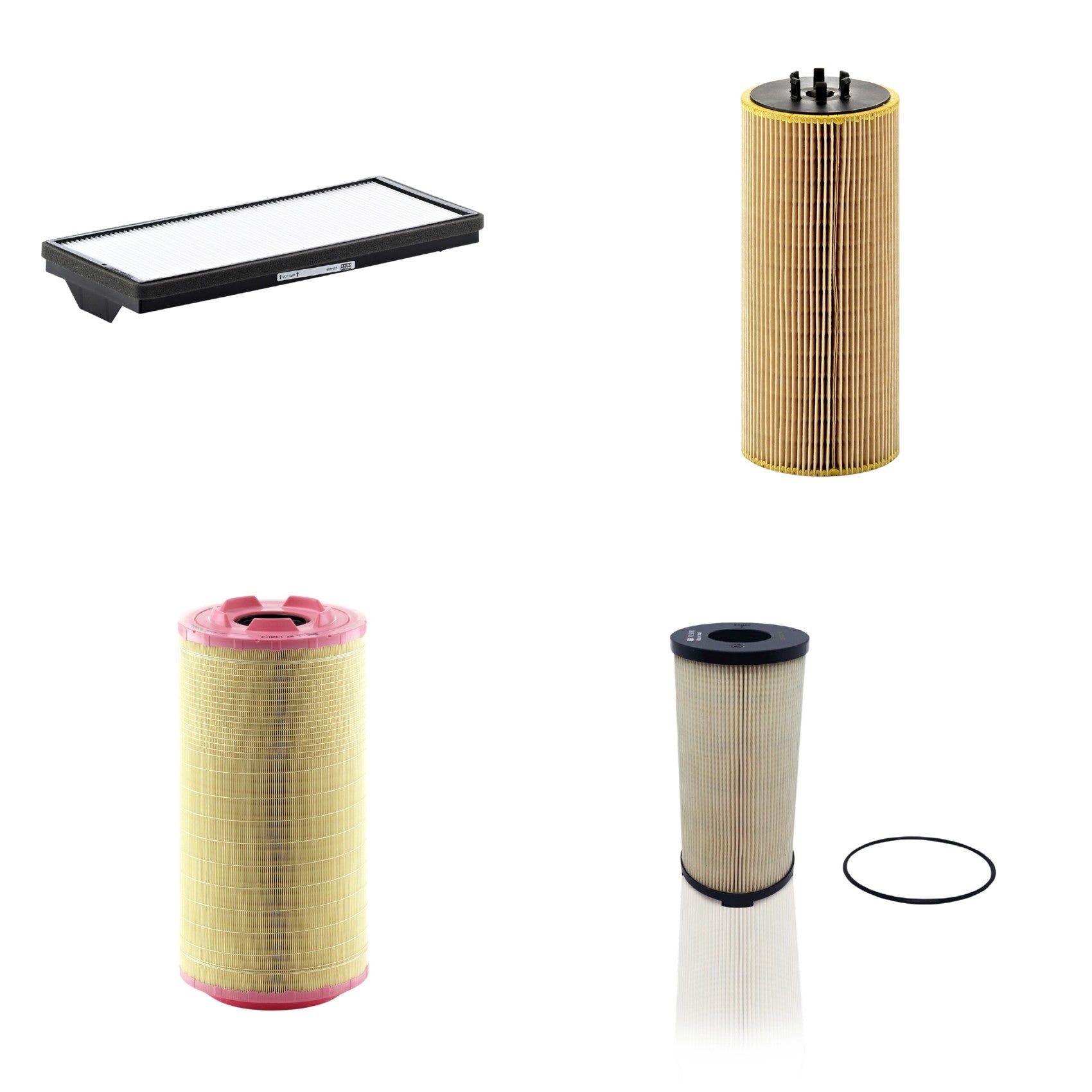 Kit Filtros de Ar Combustível Cabine Ar Condicionado Óleo - Mann-Filter - C271320/3 - CU4469 - HU12110x - PU9198x - (1)