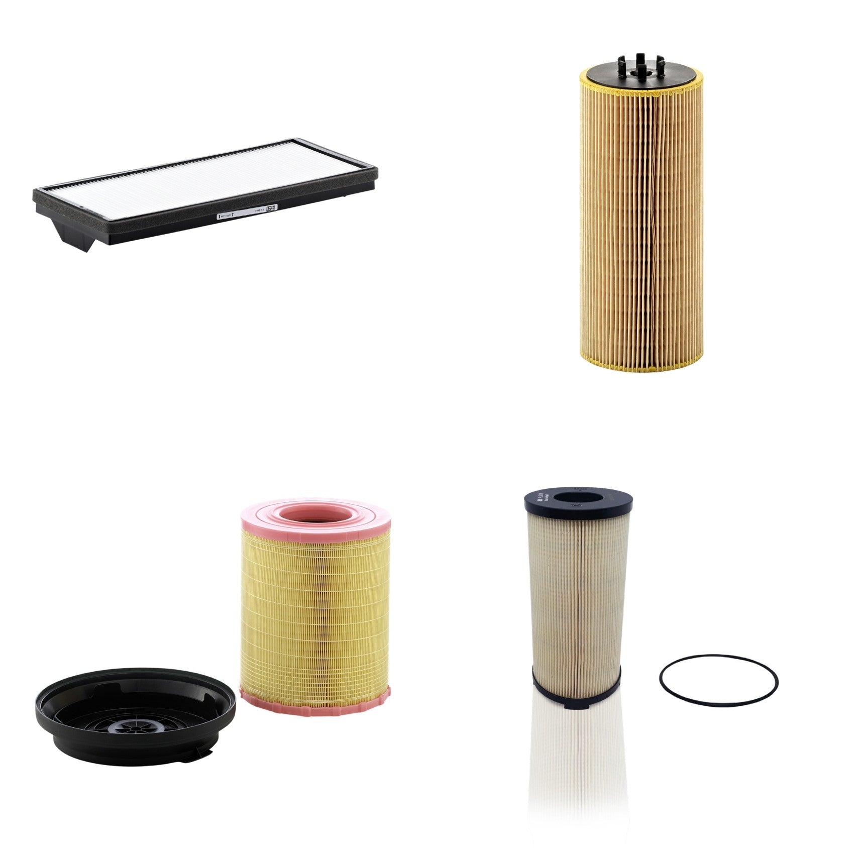 Kit Filtros de Ar Combustível Cabine Ar Condicionado Óleo - Mann-Filter - C29010KIT - CU4469 - HU12110x - PU9198x - (1)