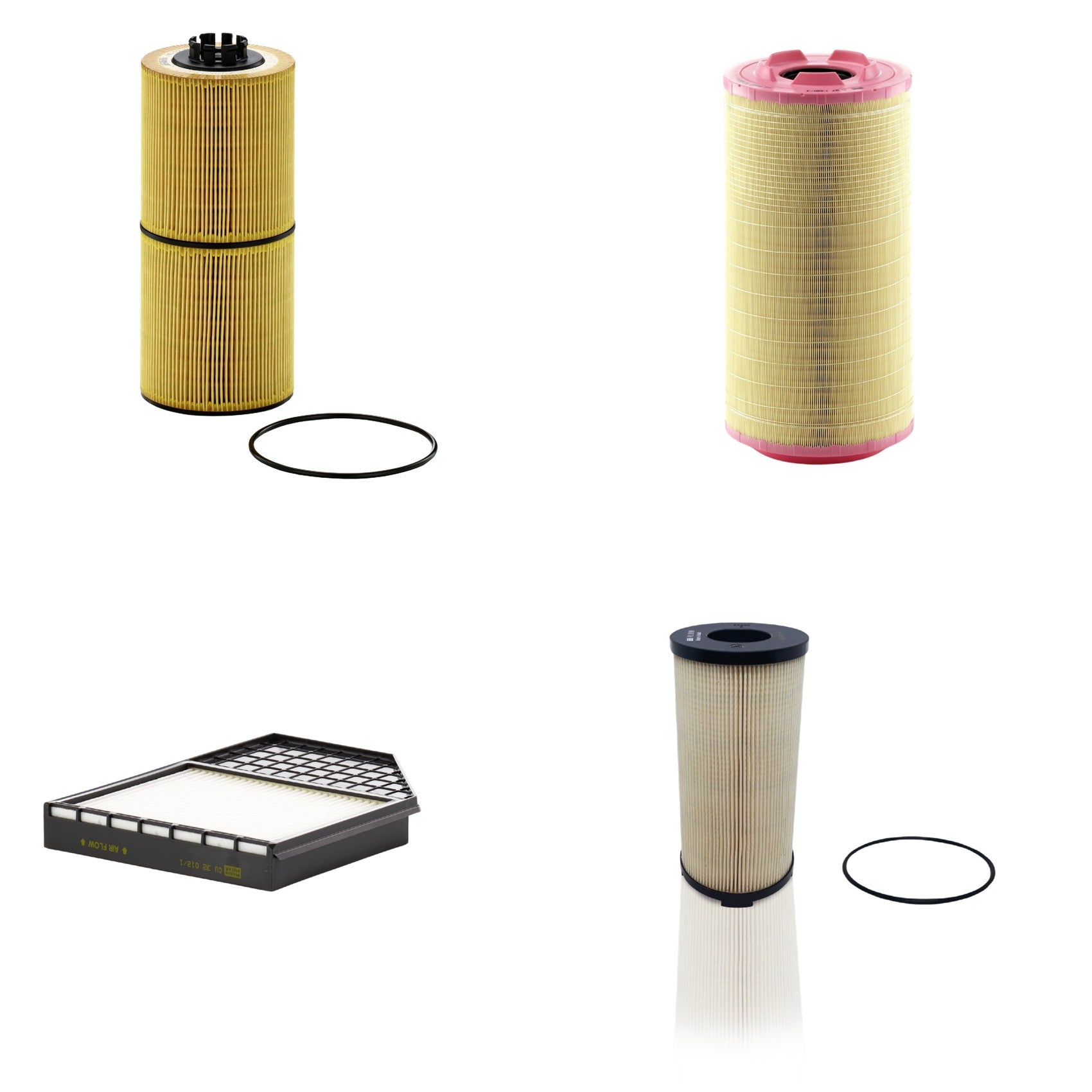 Kit Filtros de Ar Combustível Cabine Ar Condicionado Óleo - Mann-Filter - C271320/3 - CU32012/1 - HU12001z - PU9198x - (1)