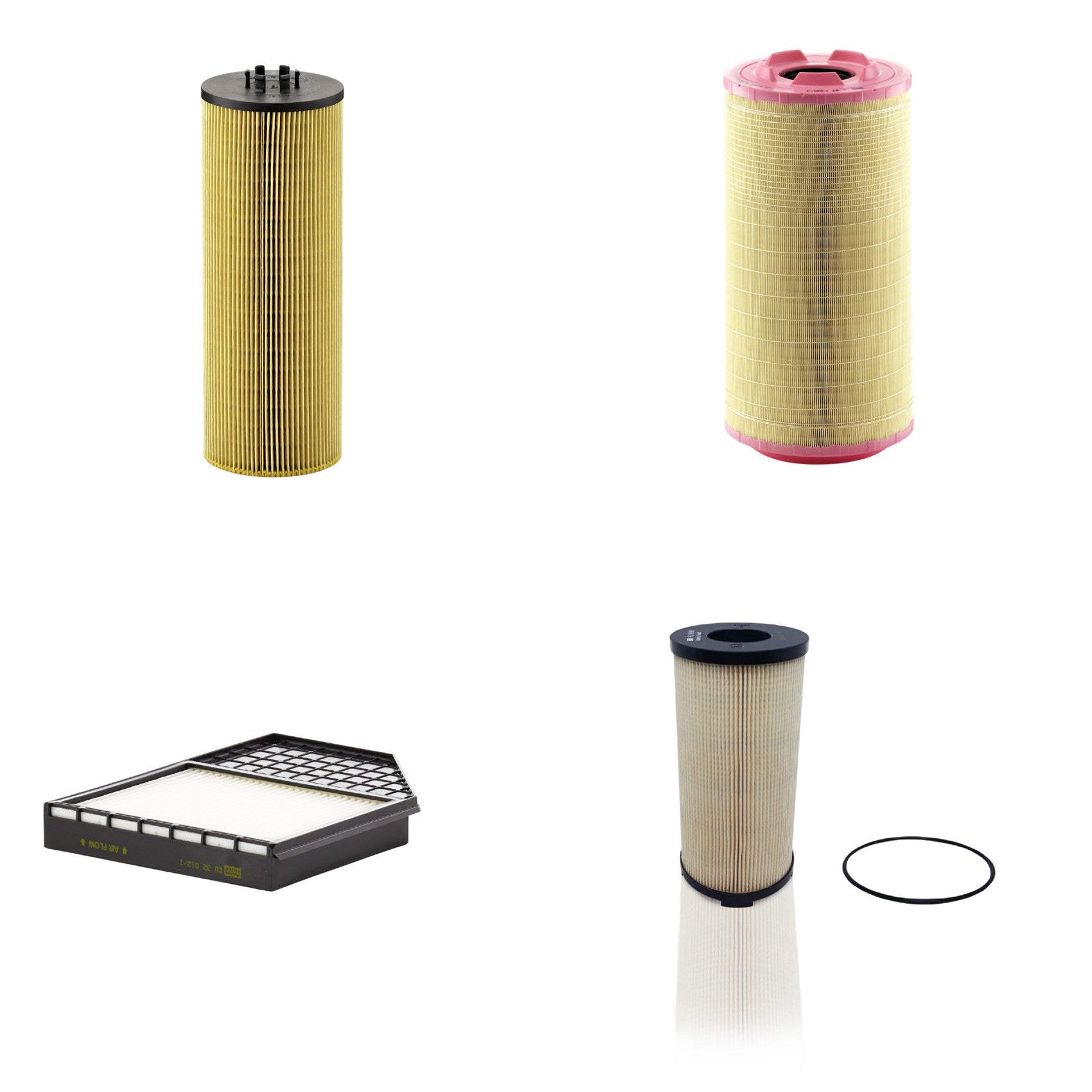 Kit Filtros de Ar Combustível Cabine Ar Condicionado Óleo - Mann-Filter - C271320/3 - CU32012/1 - HU12140x - PU9198x - (1)