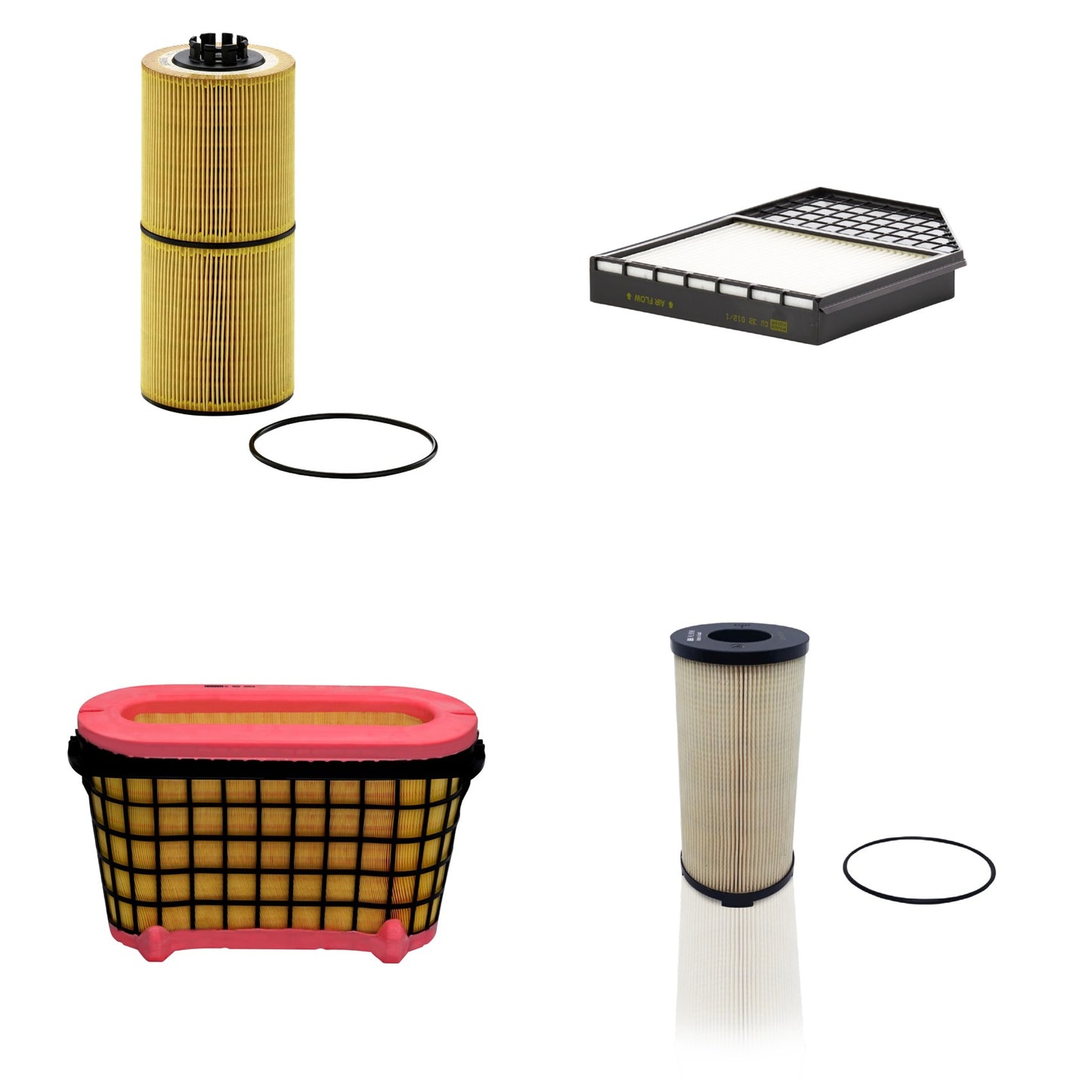 Kit Filtros de Ar Combustível Cabine Ar Condicionado Óleo - Mann-Filter - C50004 - CU32012/1 - HU12001z - PU9198x - (1)