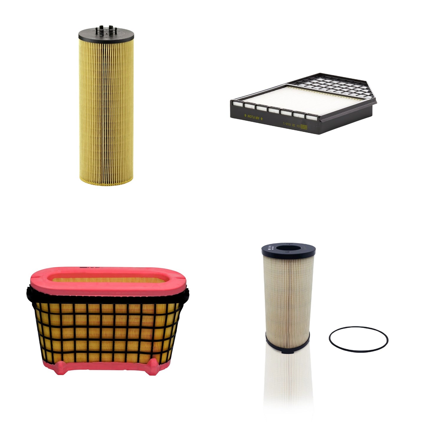 Kit Filtros de Ar Combustível Cabine Ar Condicionado Óleo - Mann-Filter - C50004 - CU32012/1 - HU12140x - PU9198x - (1)