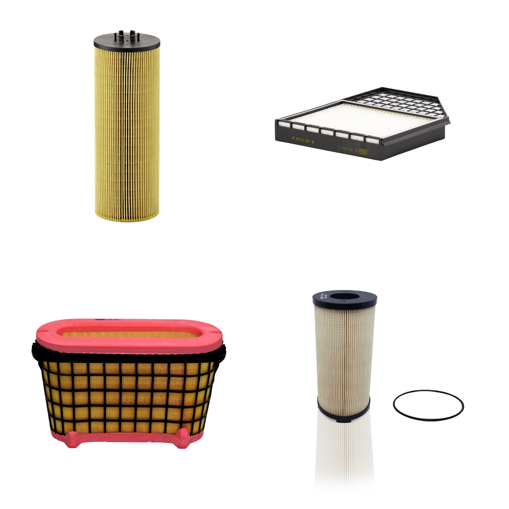 Kit Filtros de Ar Combustível Cabine Ar Condicionado Óleo - Mann-Filter - C50004 - CU32012/1 - HU12140x - PU9198x - (1)