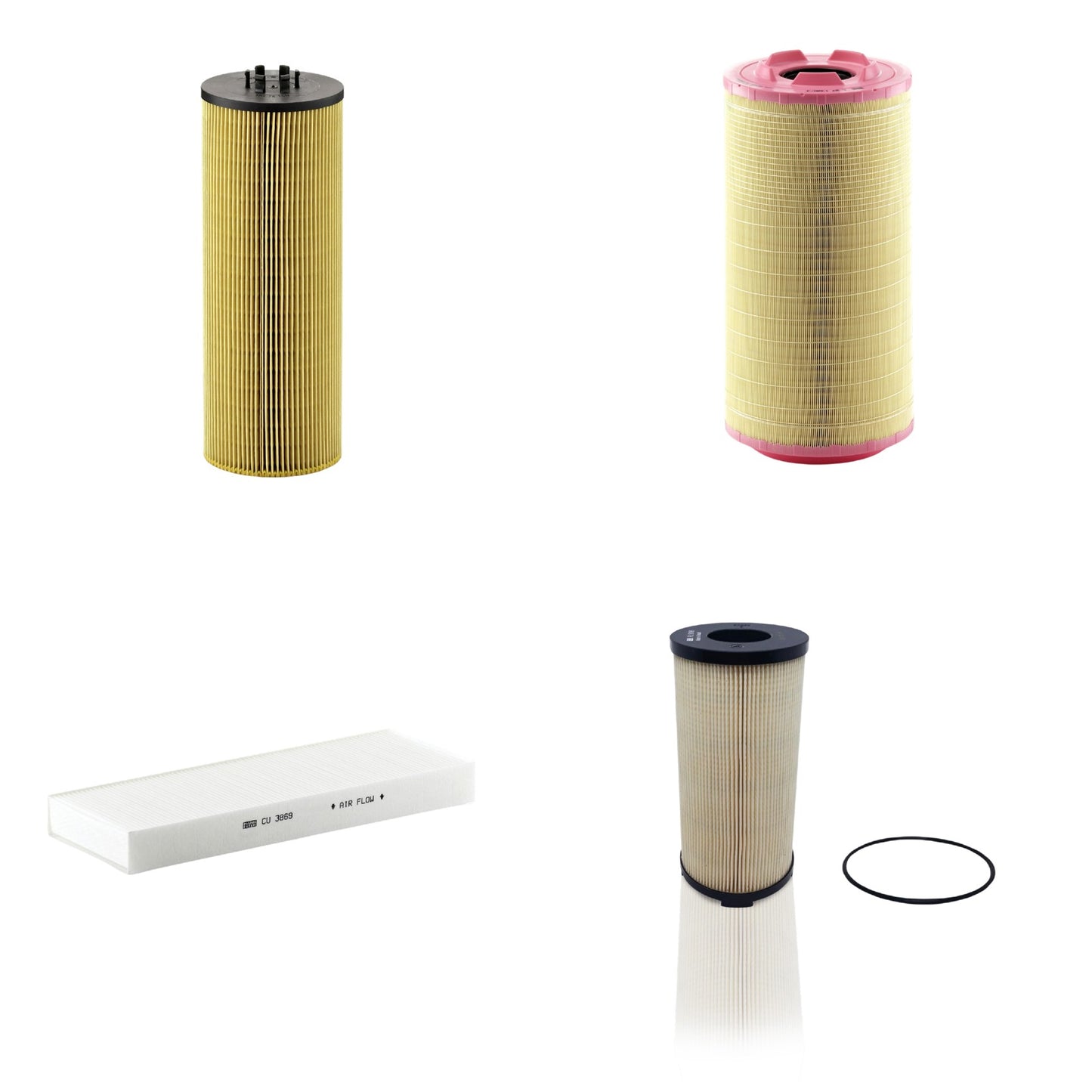 Kit Filtros de Ar Combustível Cabine Ar Condicionado Óleo - Mann-Filter - C271320/3 - CU3869 - HU12140x - PU9198x - (1)