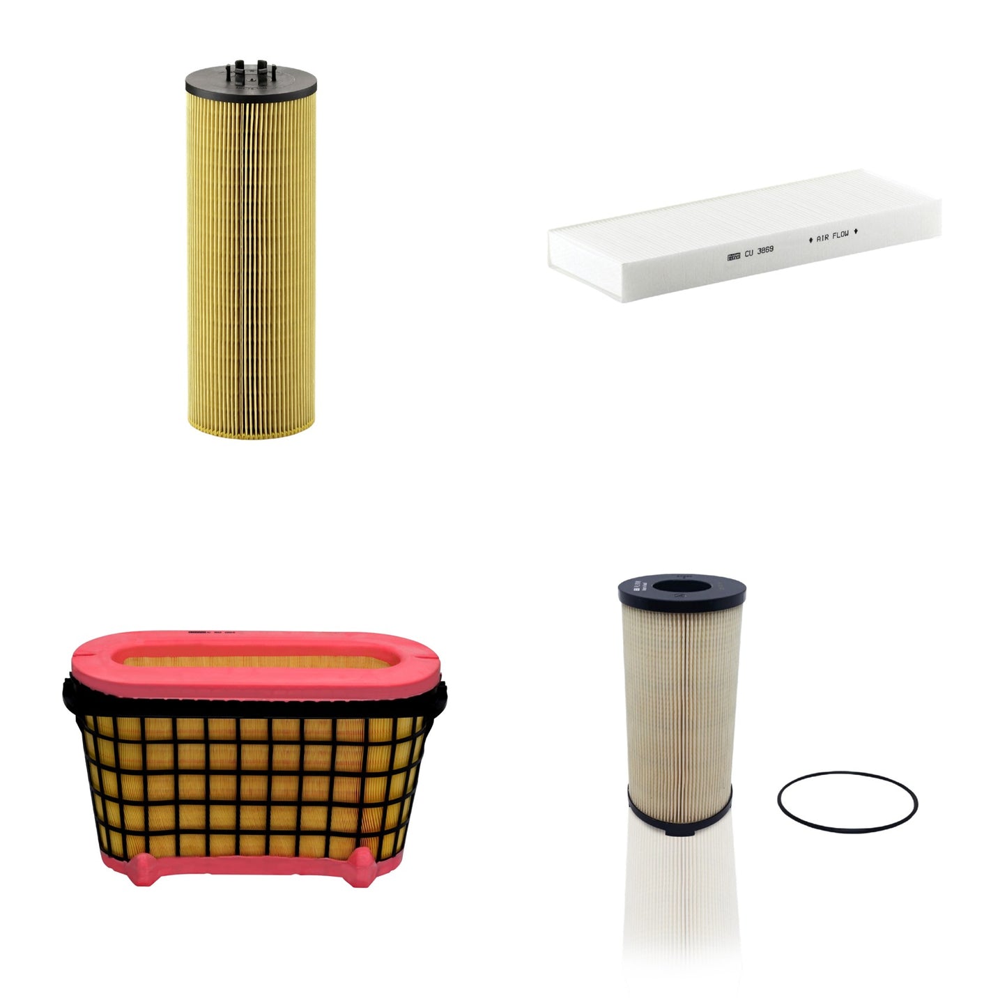 Kit Filtros de Ar Combustível Cabine Ar Condicionado Óleo - Mann-Filter - C50004 - CU3869 - HU12140x - PU9198x - (1)