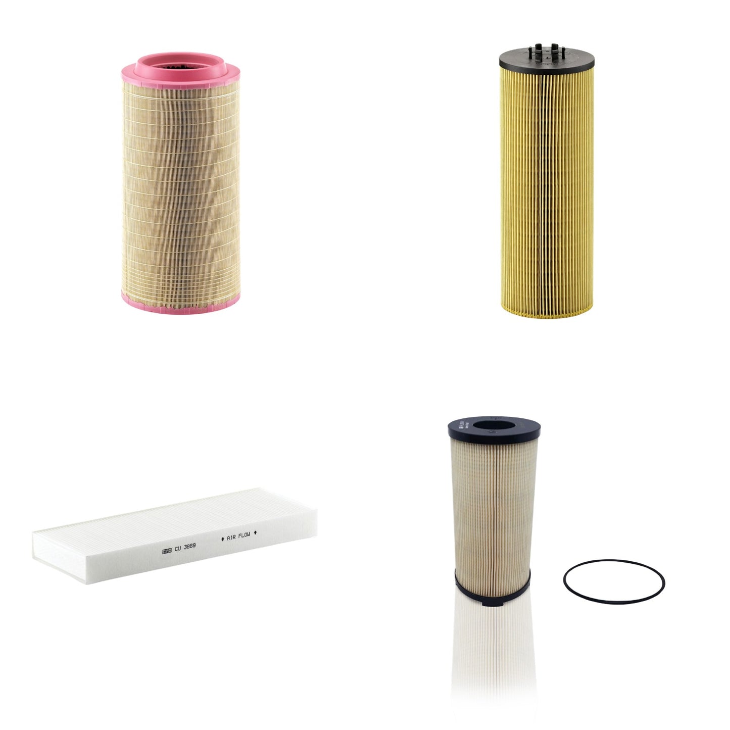 Kit Filtros de Ar Combustível Cabine Ar Condicionado Óleo - Mann-Filter - C271340 - CU3869 - HU12140x - PU9198x - (1)