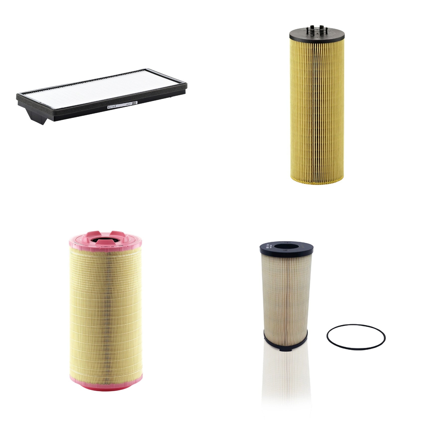 Kit Filtros de Ar Combustível Cabine Ar Condicionado Óleo - Mann-Filter - C271320/3 - CU4469 - HU12140x - PU9198x - (1)