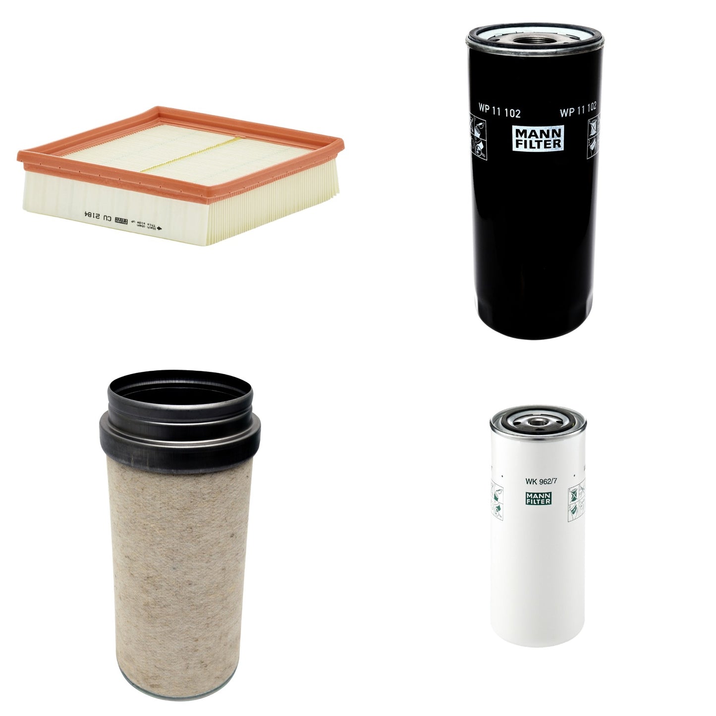 Kit Filtros de Ar Combustível Cabine Ar Condicionado Óleo - Mann-Filter - CF2000 - CU2184 - WK962/7 - WP11102 - (1)
