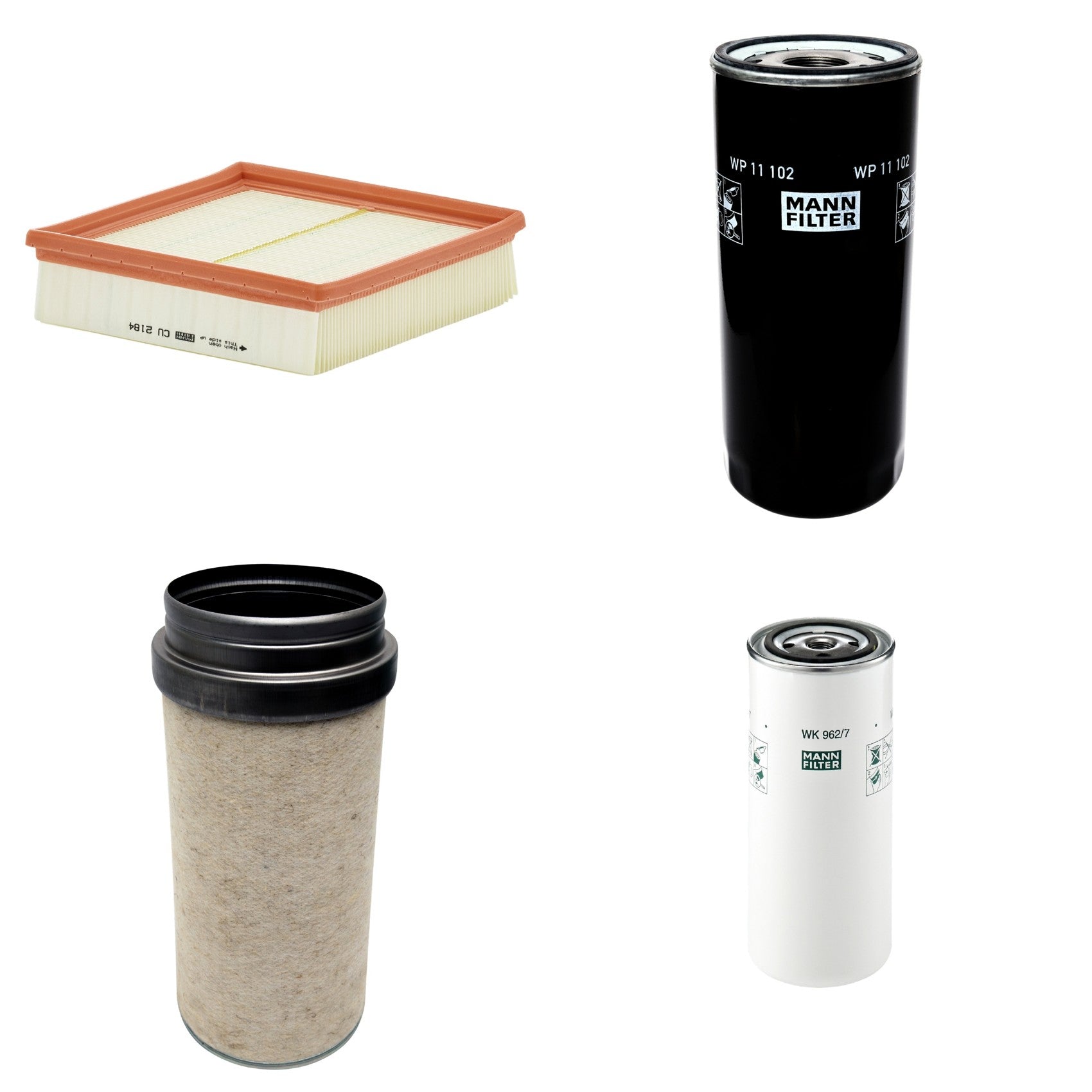 Kit Filtros de Ar Combustível Cabine Ar Condicionado Óleo - Mann-Filter - CF2000 - CU2184 - WK962/7 - WP11102 - (1)