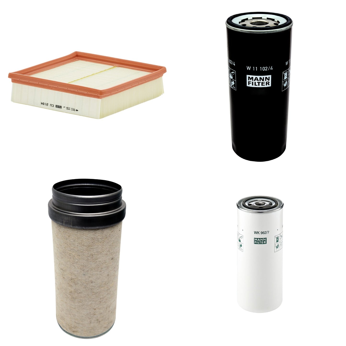 Kit Filtros de Ar Combustível Cabine Ar Condicionado Óleo - Mann-Filter - CF2000 - CU2184 - W11102/4 - WK962/7 - (1)