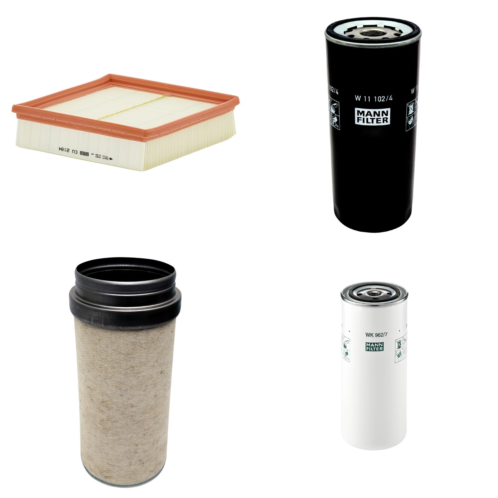 Kit Filtros de Ar Combustível Cabine Ar Condicionado Óleo - Mann-Filter - CF2000 - CU2184 - W11102/4 - WK962/7 - (1)