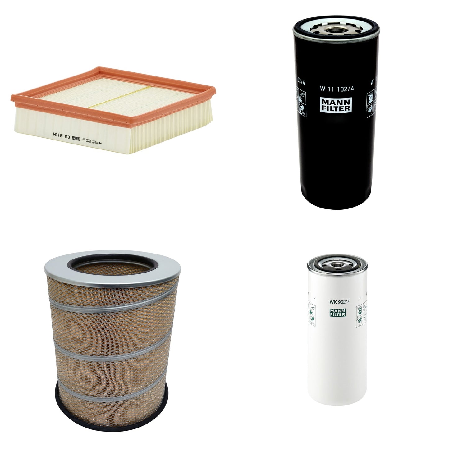 Kit Filtros de Ar Combustível Cabine Ar Condicionado Óleo - Mann-Filter - C341500 - CU2184 - W11102/4 - WK962/7 - (1)