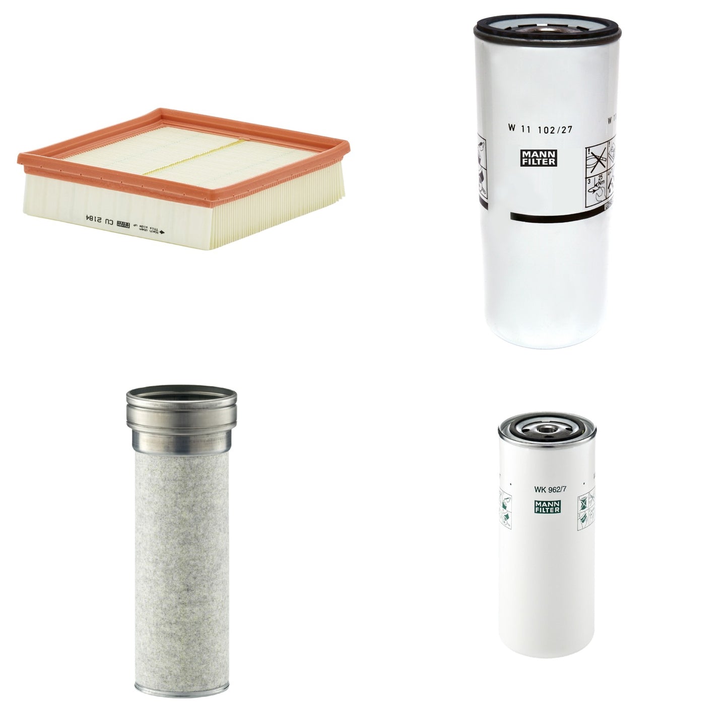 Kit Filtros de Ar Combustível Cabine Ar Condicionado Óleo - Mann-Filter - CF1510/1 - CU2184 - W11102/27 - WK962/7 - (1)