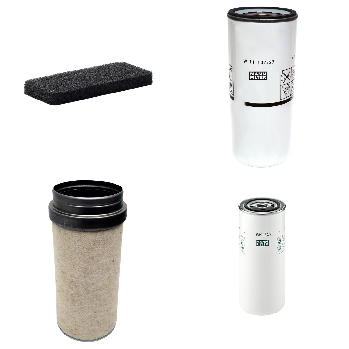 Kit Filtros de Ar Combustível Cabine Ar Condicionado Óleo - Mann-Filter - CF2000 - CU2101 - W11102/27 - WK962/7 - (1)