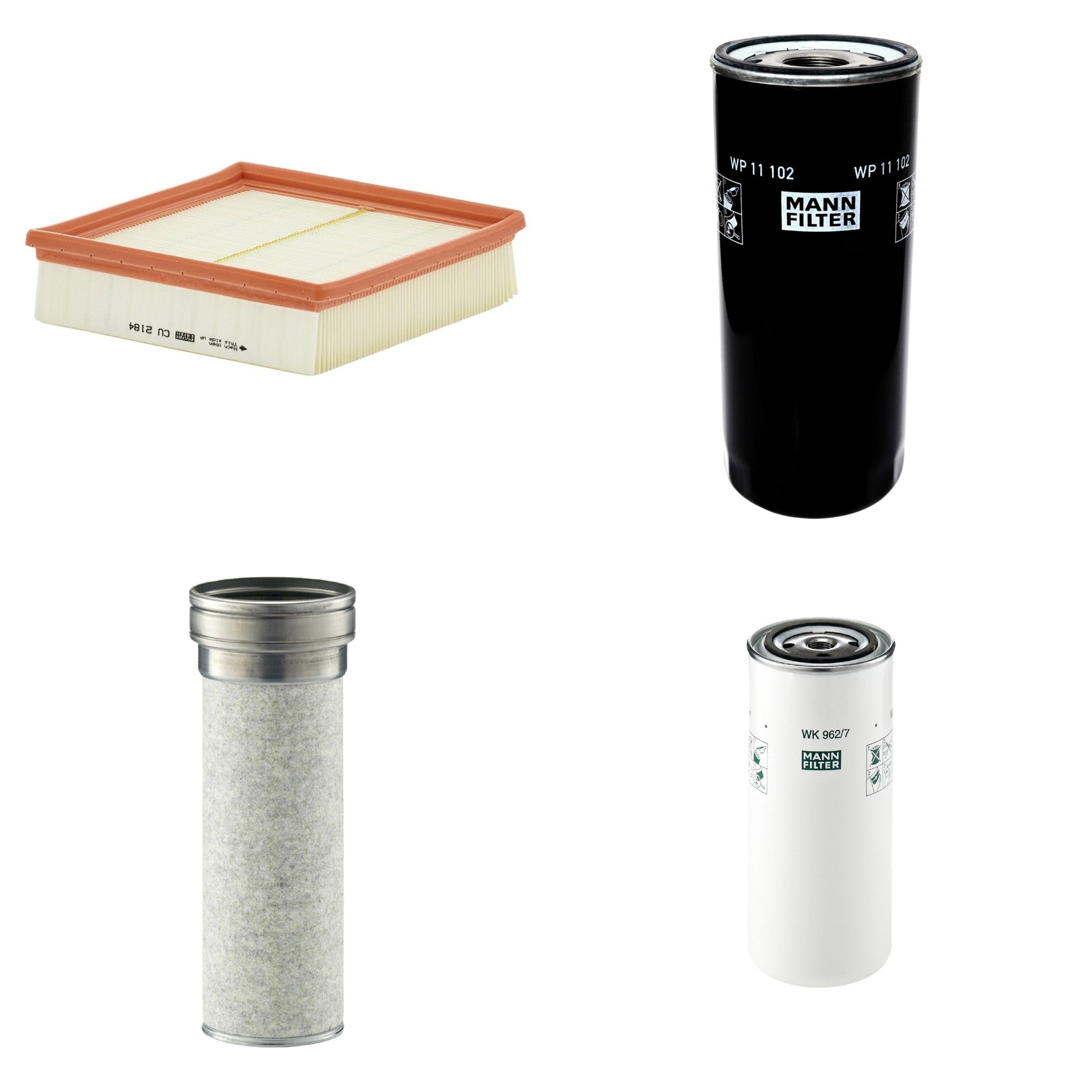 Kit Filtros de Ar Combustível Cabine Ar Condicionado Óleo - Mann-Filter - CF1510/1 - CU2184 - WK962/7 - WP11102 - (1)