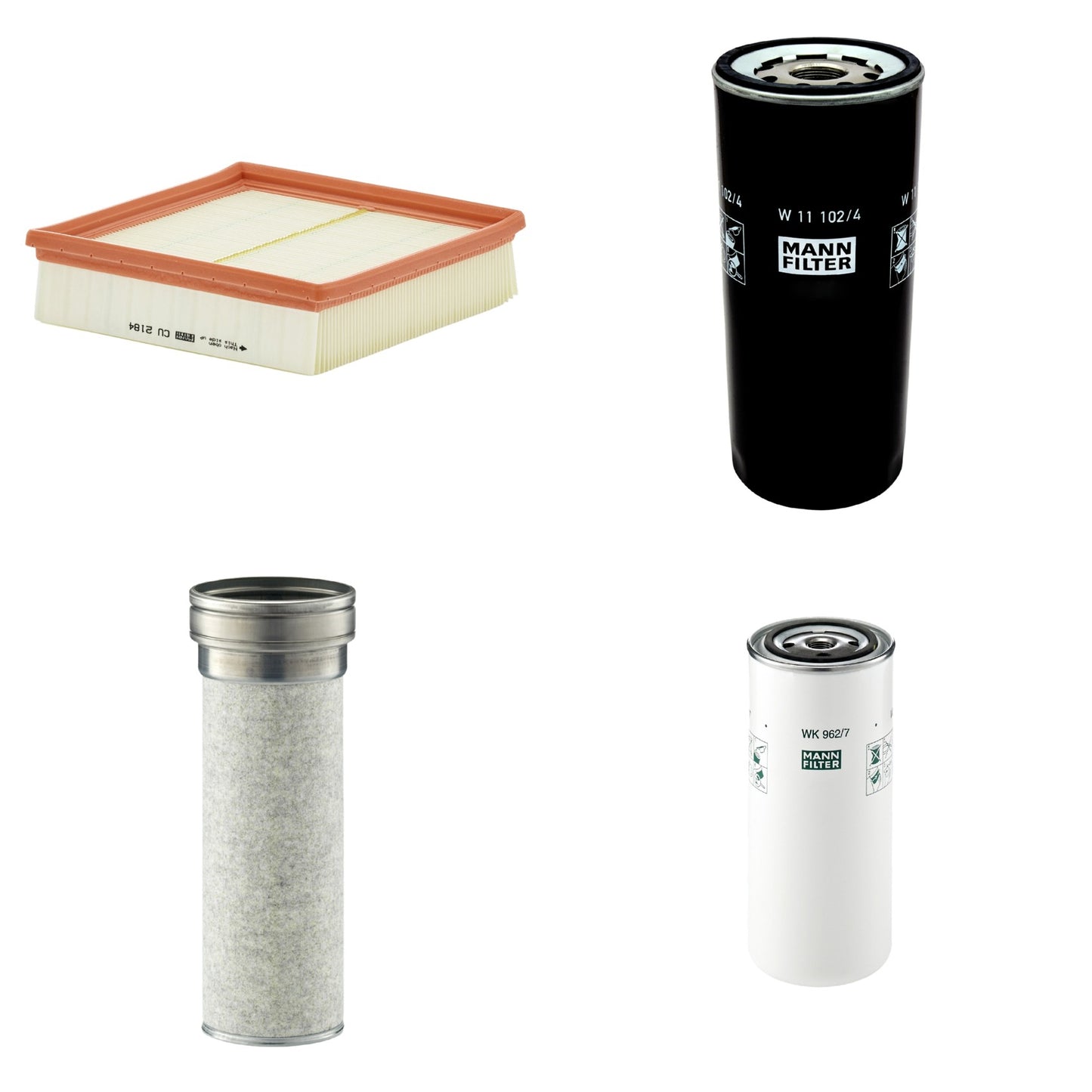 Kit Filtros de Ar Combustível Cabine Ar Condicionado Óleo - Mann-Filter - CF1510/1 - CU2184 - W11102/4 - WK962/7 - (1)