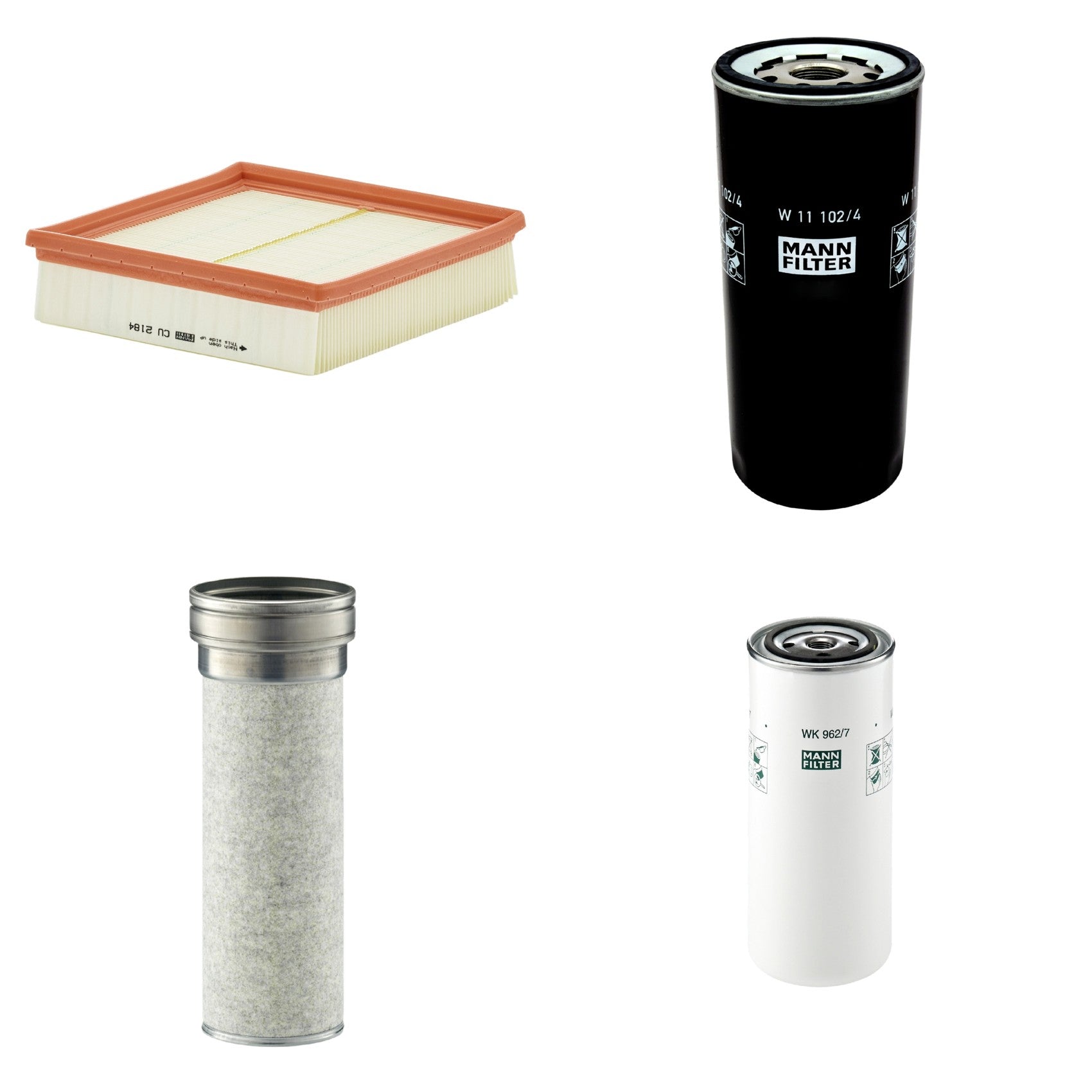 Kit Filtros de Ar Combustível Cabine Ar Condicionado Óleo - Mann-Filter - CF1510/1 - CU2184 - W11102/4 - WK962/7 - (1)