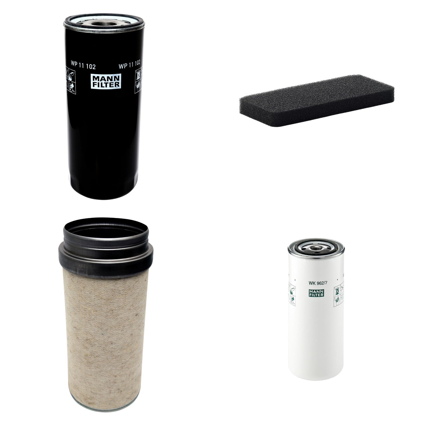 Kit Filtros de Ar Combustível Cabine Ar Condicionado Óleo - Mann-Filter - CF2000 - CU2101 - WK962/7 - WP11102 - (1)