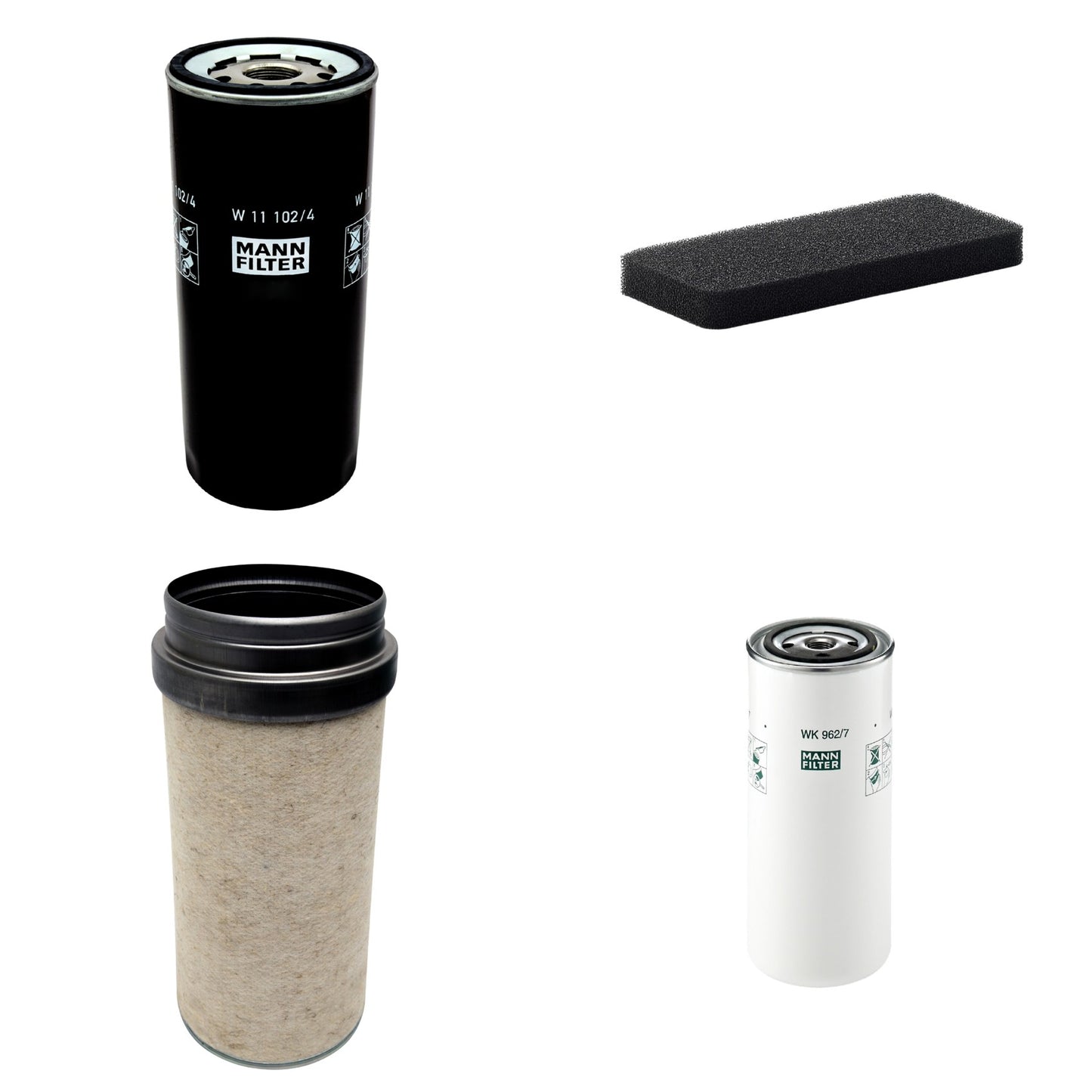 Kit Filtros de Ar Combustível Cabine Ar Condicionado Óleo - Mann-Filter - CF2000 - CU2101 - W11102/4 - WK962/7 - (1)