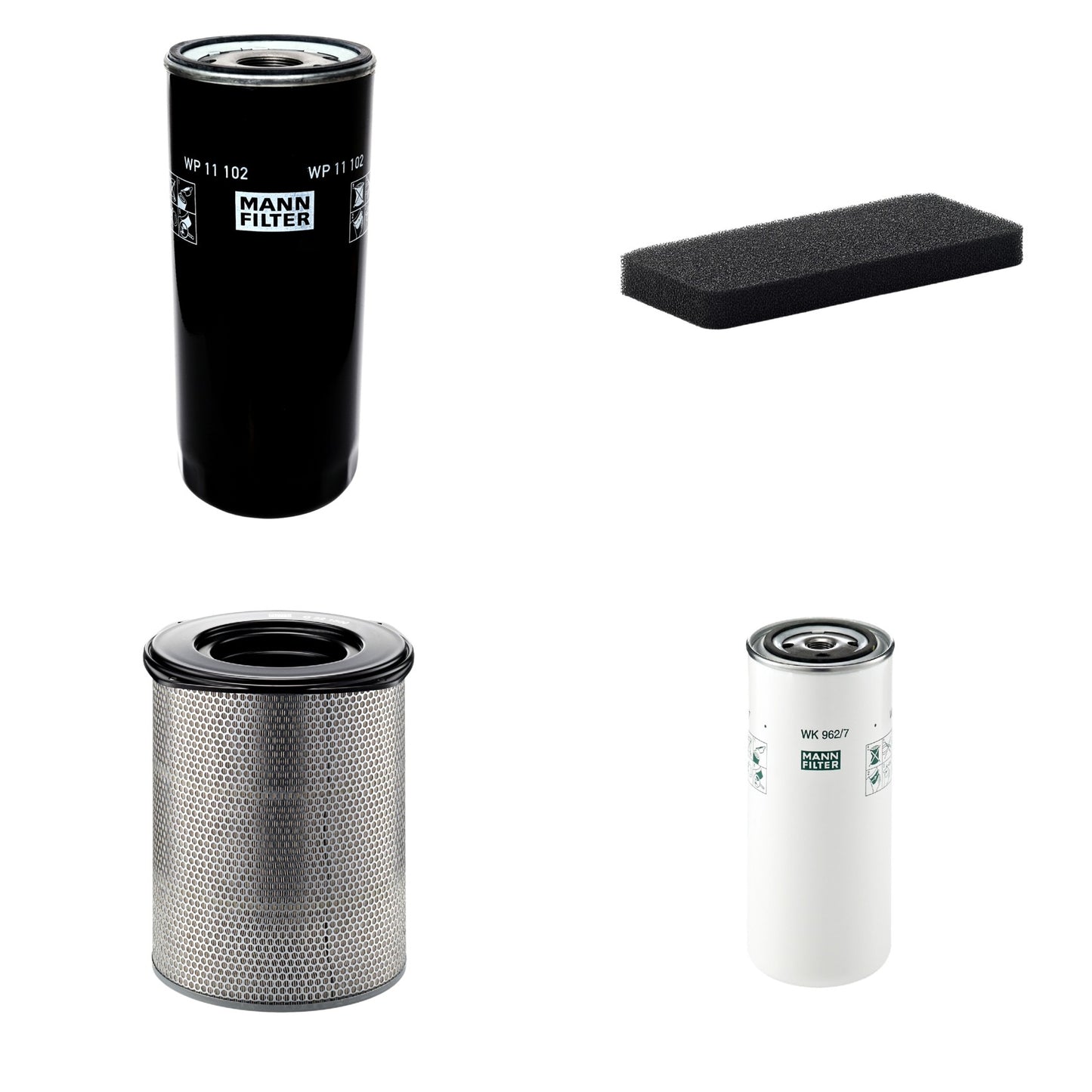 Kit Filtros de Ar Combustível Cabine Ar Condicionado Óleo - Mann-Filter - C321500 - CU2101 - WK962/7 - WP11102 - (1)