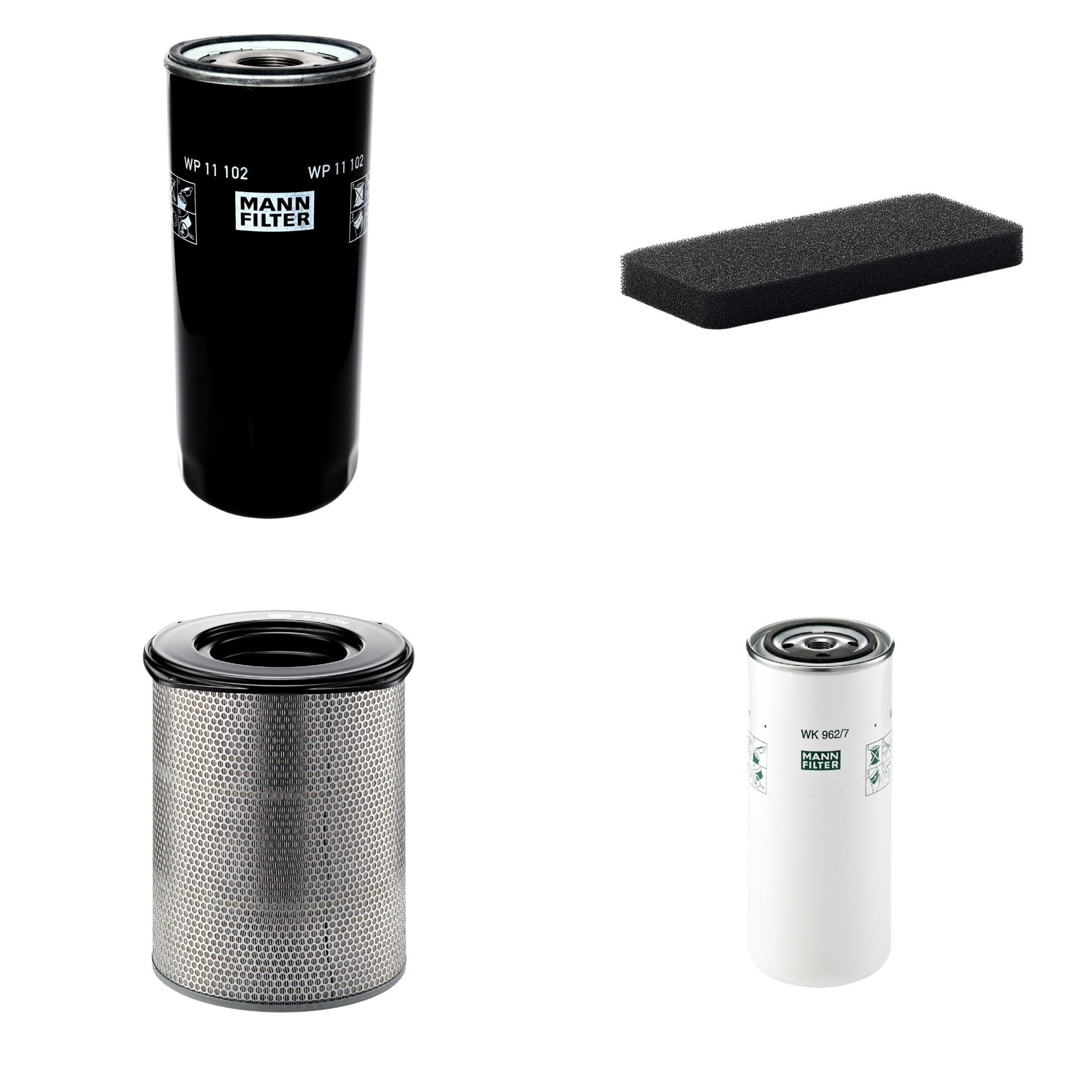 Kit Filtros de Ar Combustível Cabine Ar Condicionado Óleo - Mann-Filter - C321500 - CU2101 - WK962/7 - WP11102 - (1)