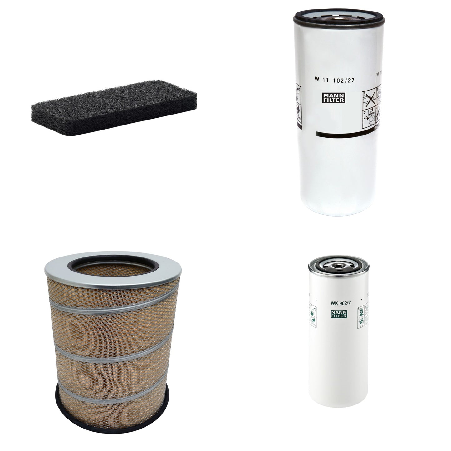 Kit Filtros de Ar Combustível Cabine Ar Condicionado Óleo - Mann-Filter - C341500 - CU2101 - W11102/27 - WK962/7 - (1)