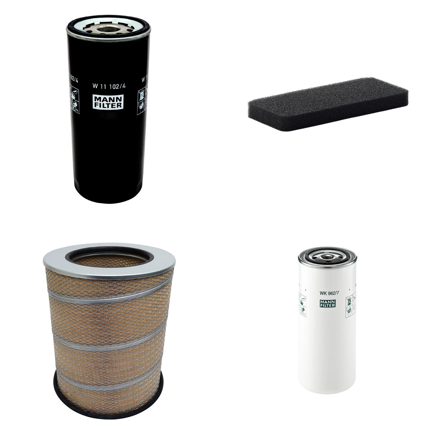 Kit Filtros de Ar Combustível Cabine Ar Condicionado Óleo - Mann-Filter - C341500 - CU2101 - W11102/4 - WK962/7 - (1)