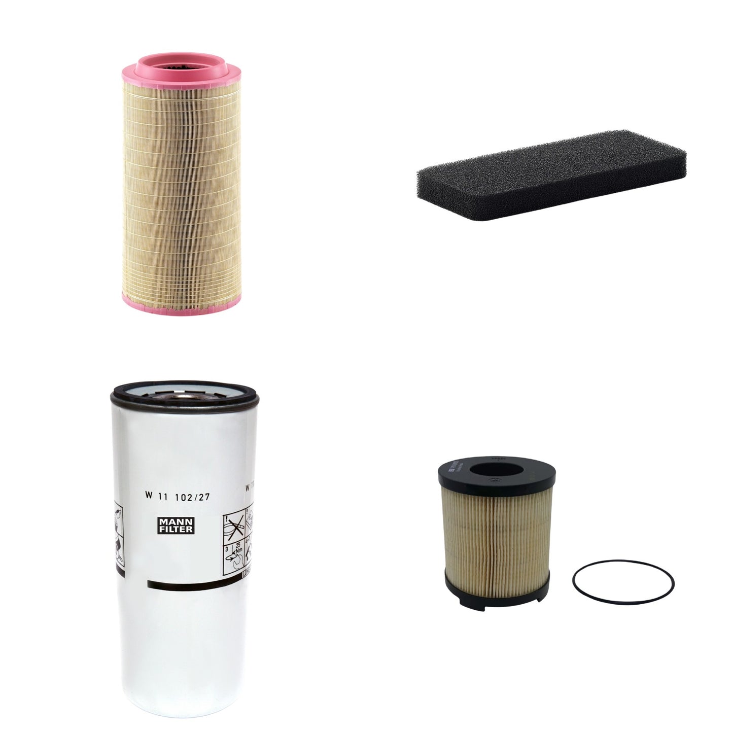 Kit Filtros de Ar Combustível Cabine Ar Condicionado Óleo - Mann-Filter - C271340 - CU2101 - PU9105x - W11102/27 - (1)
