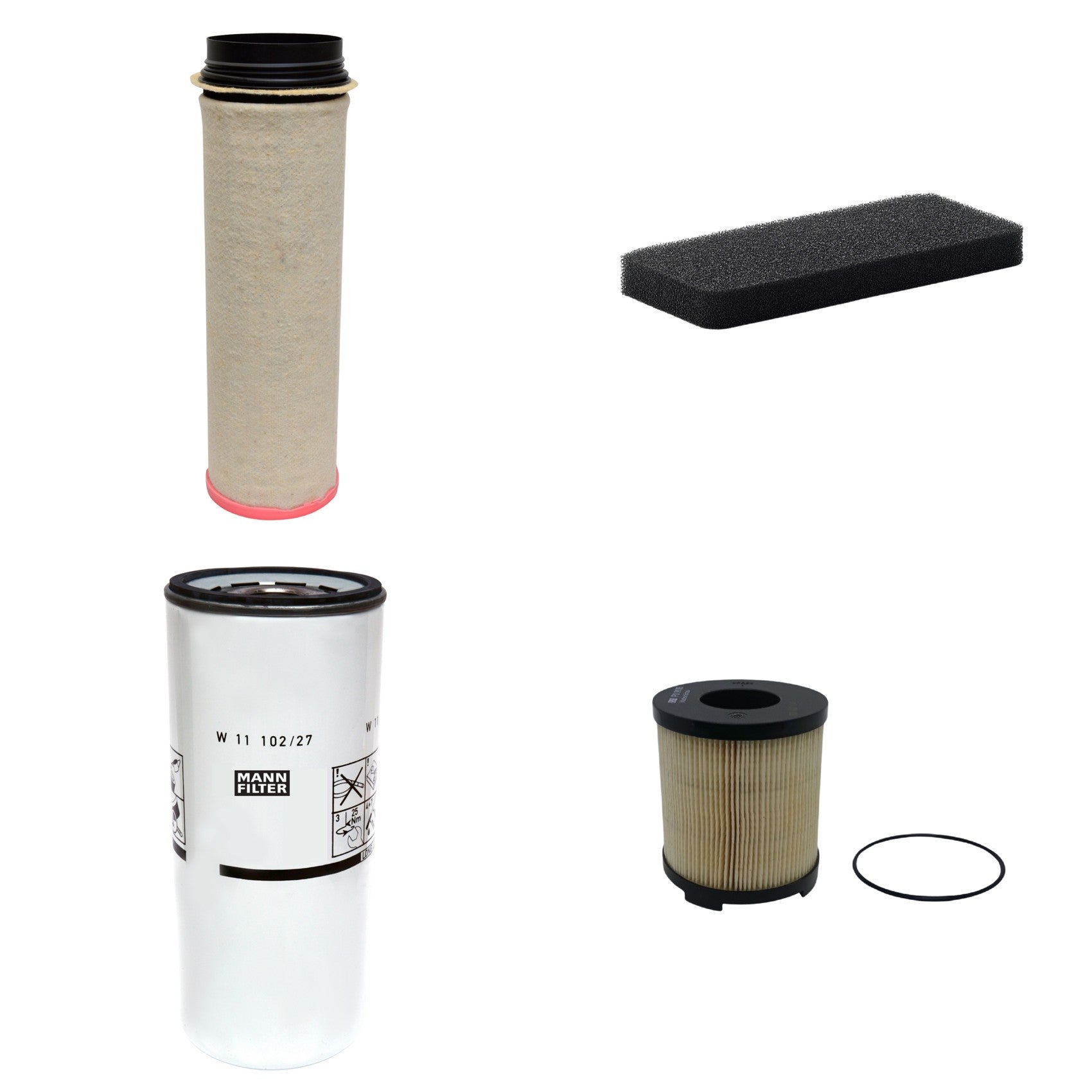 Kit Filtros de Ar Combustível Cabine Ar Condicionado Óleo - Mann-Filter - CF1651 - CU2101 - PU9105x - W11102/27 - (1)