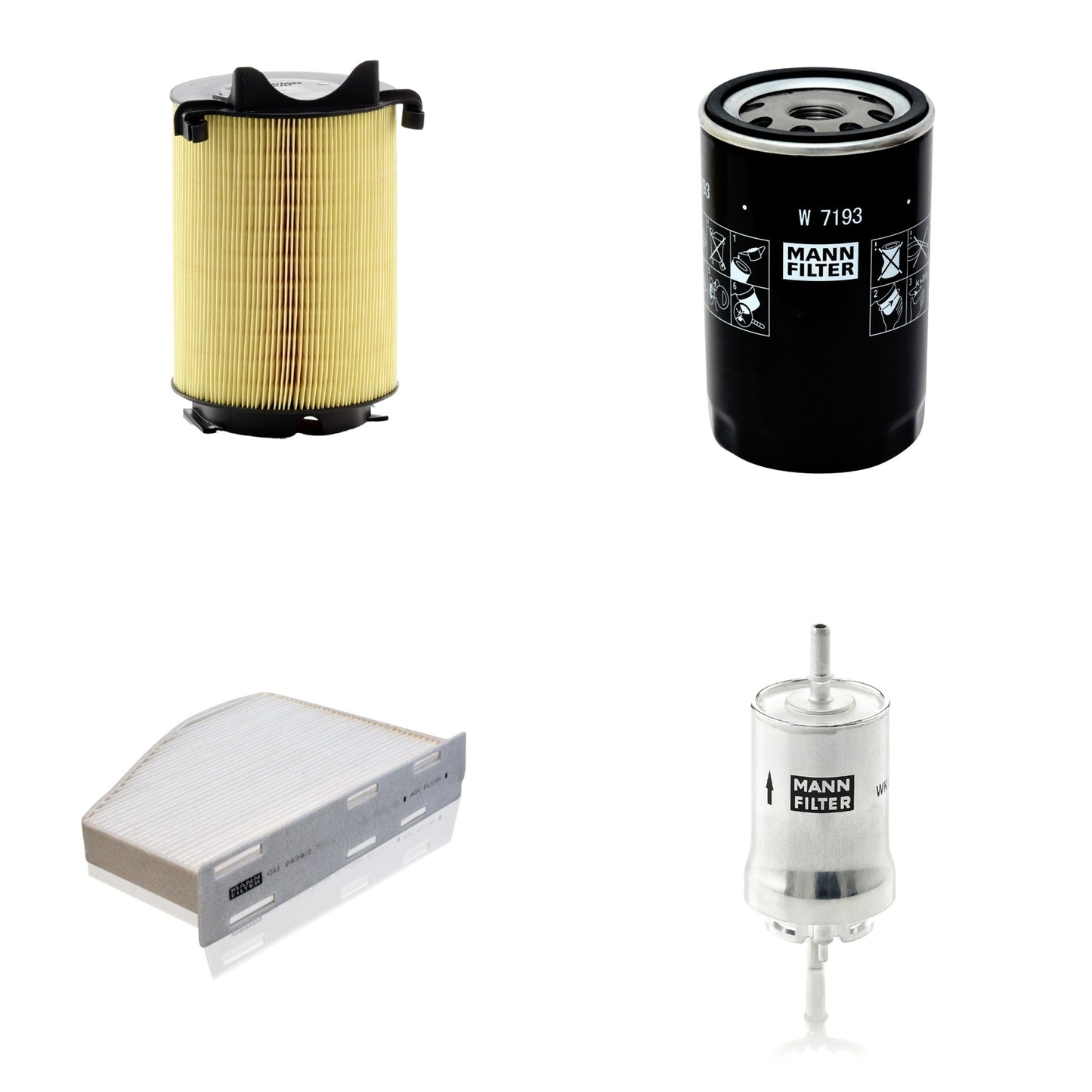 Kit Filtros de Ar Combustível Cabine Ar Condicionado Óleo - Mann-Filter - C14130 - CU2939/2 - W7193 - WK59x - (1)