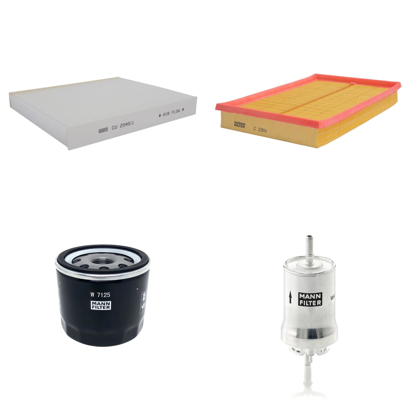 Kit Filtros de Ar Combustível Cabine Ar Condicionado Óleo - Mann-Filter - C2990 - CU2545/1 - W7125 - WK59x - (1)