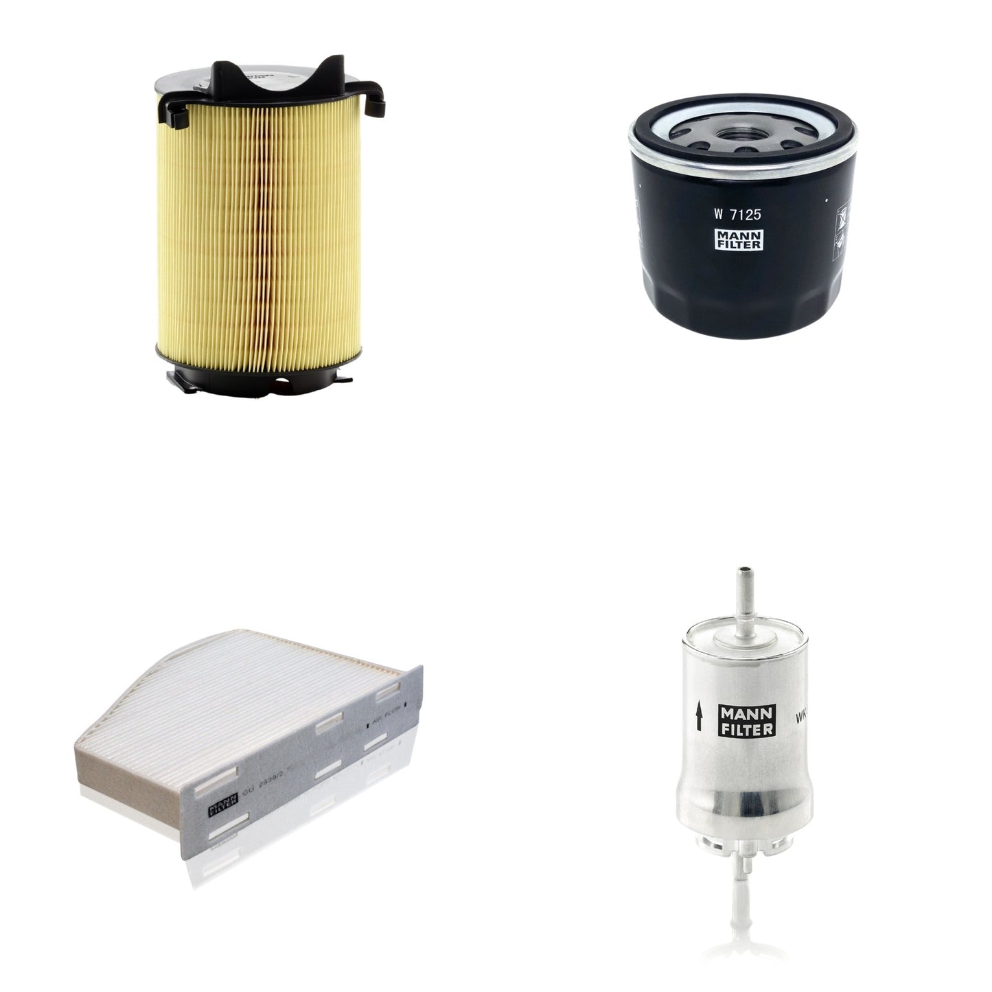 Kit Filtros de Ar Combustível Cabine Ar Condicionado Óleo - Mann-Filter - C14130 - CU2939/2 - W7125 - WK59x - (1)
