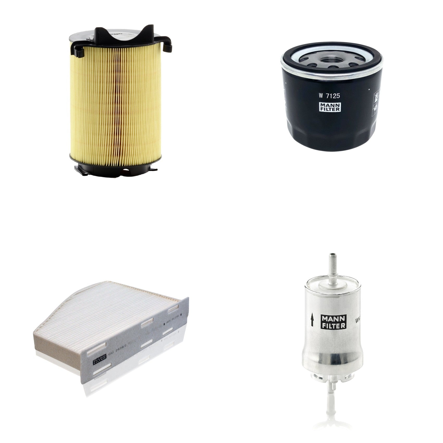 Kit Filtros de Ar Combustível Cabine Ar Condicionado Óleo - Mann-Filter - C14130 - CU2939/2 - W7125 - WK59x - (1)