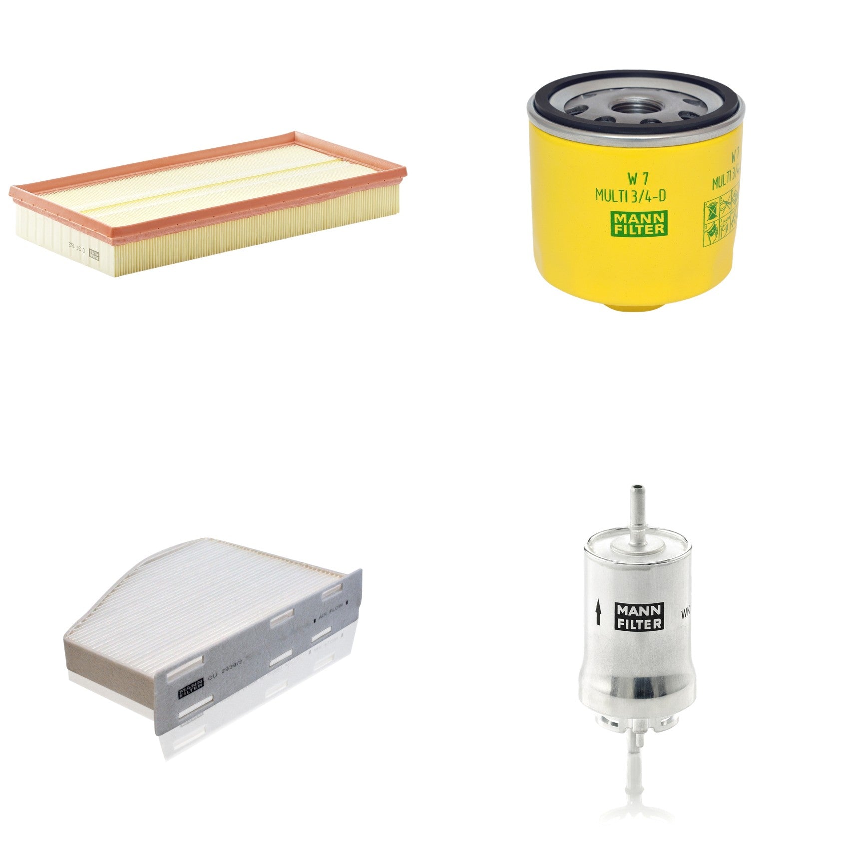 Kit Filtros de Ar Combustível Cabine Ar Condicionado Óleo - Mann-Filter - C37153 - CU2939/2 - W7MULTI3/4-D - WK59x - (1)