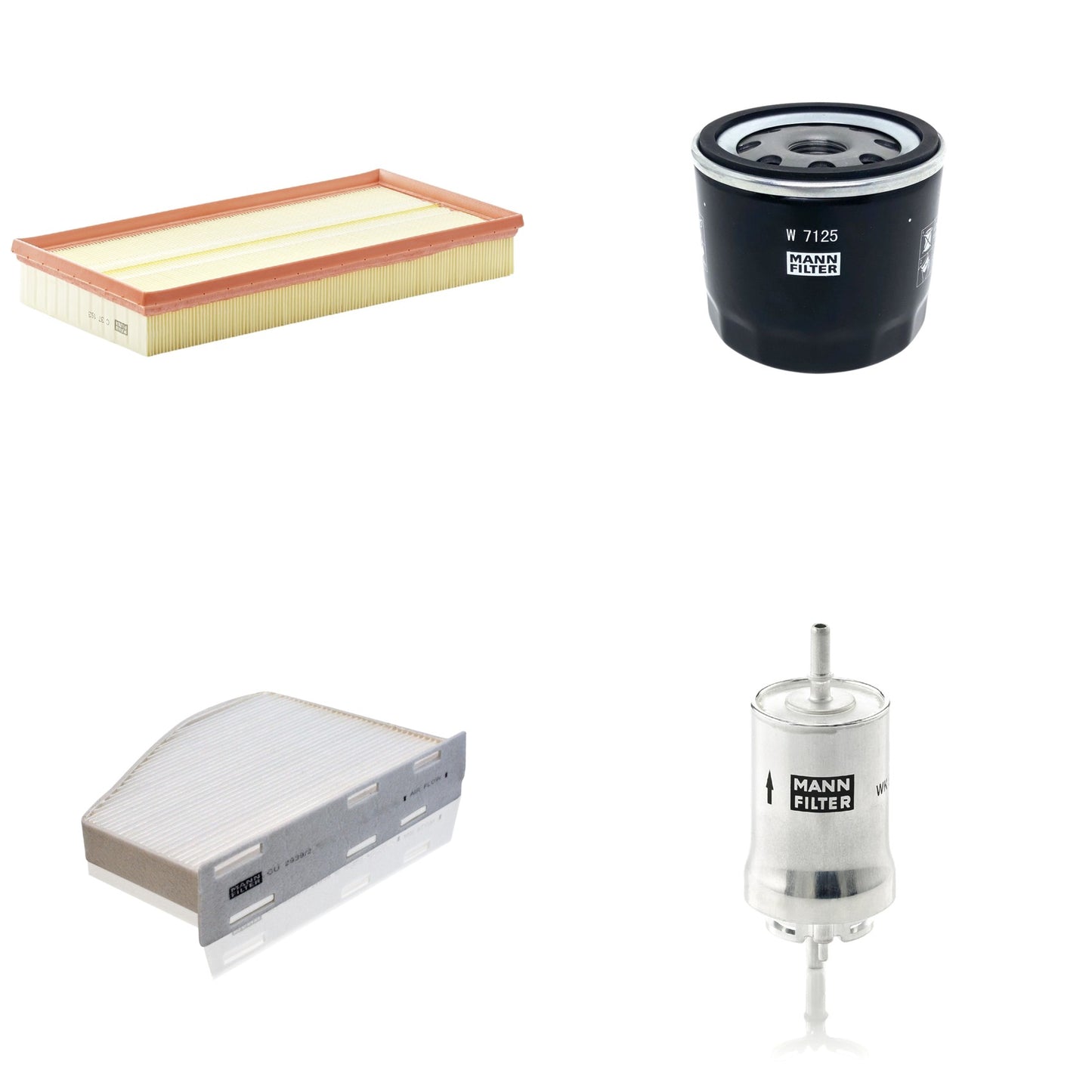 Kit Filtros de Ar Combustível Cabine Ar Condicionado Óleo - Mann-Filter - C37153 - CU2939/2 - W7125 - WK59x - (1)