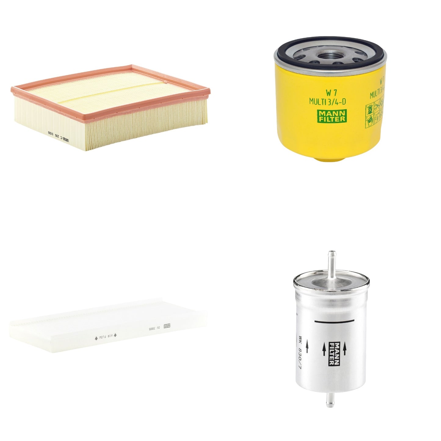 Kit Filtros de Ar Combustível Cabine Ar Condicionado Óleo - Mann-Filter - C26168 - CU3955 - W7MULTI3/4-D - WK830/7 - (1)