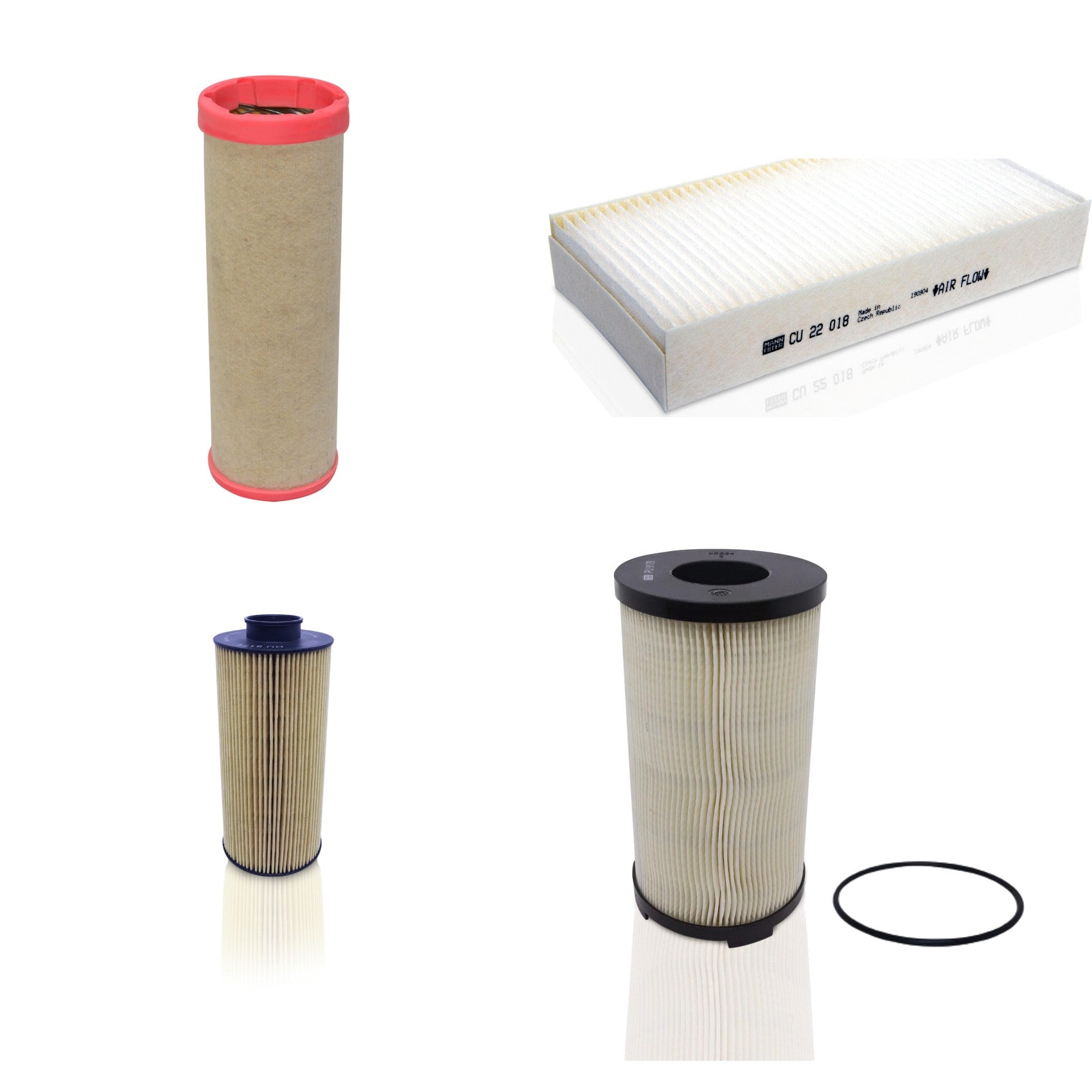 Kit Filtros de Ar Combustível Cabine Ar Condicionado Óleo - Mann-Filter - CF1552 - CU22018 - HU8171 - PU9178x - (1)