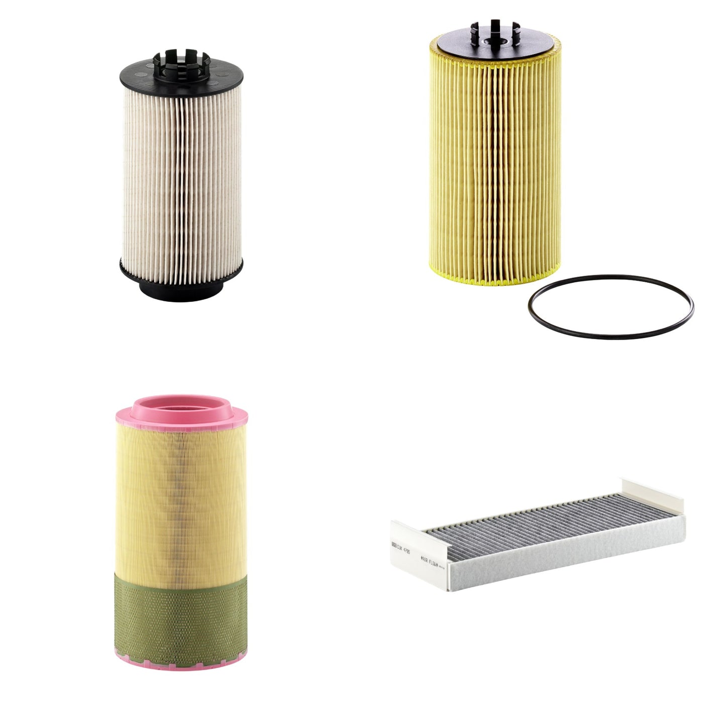 Kit Filtros de Ar Combustível Cabine Ar Condicionado Óleo - Mann-Filter - C271250/1 - CUK4795 - HU13125/3x - PU1059x - (1)