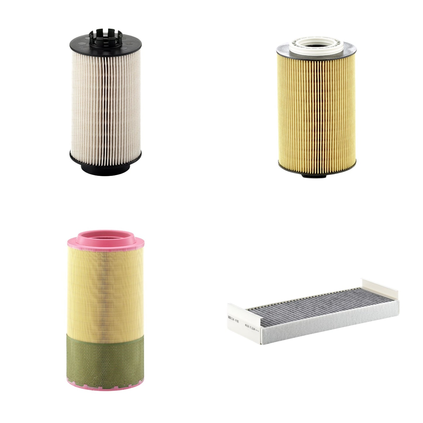 Kit Filtros de Ar Combustível Cabine Ar Condicionado Óleo - Mann-Filter - C271250/1 - CUK4795 - HU1291/1Z - PU1059x - (1)