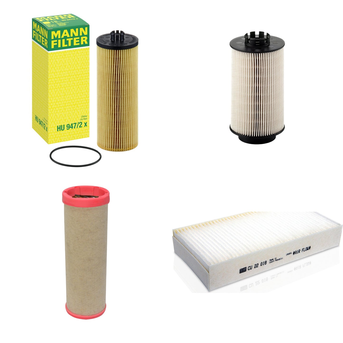 Kit Filtros de Ar Combustível Cabine Ar Condicionado Óleo - Mann-Filter - CF1552 - CU22018 - HU947/2x - PU1059x - (1)