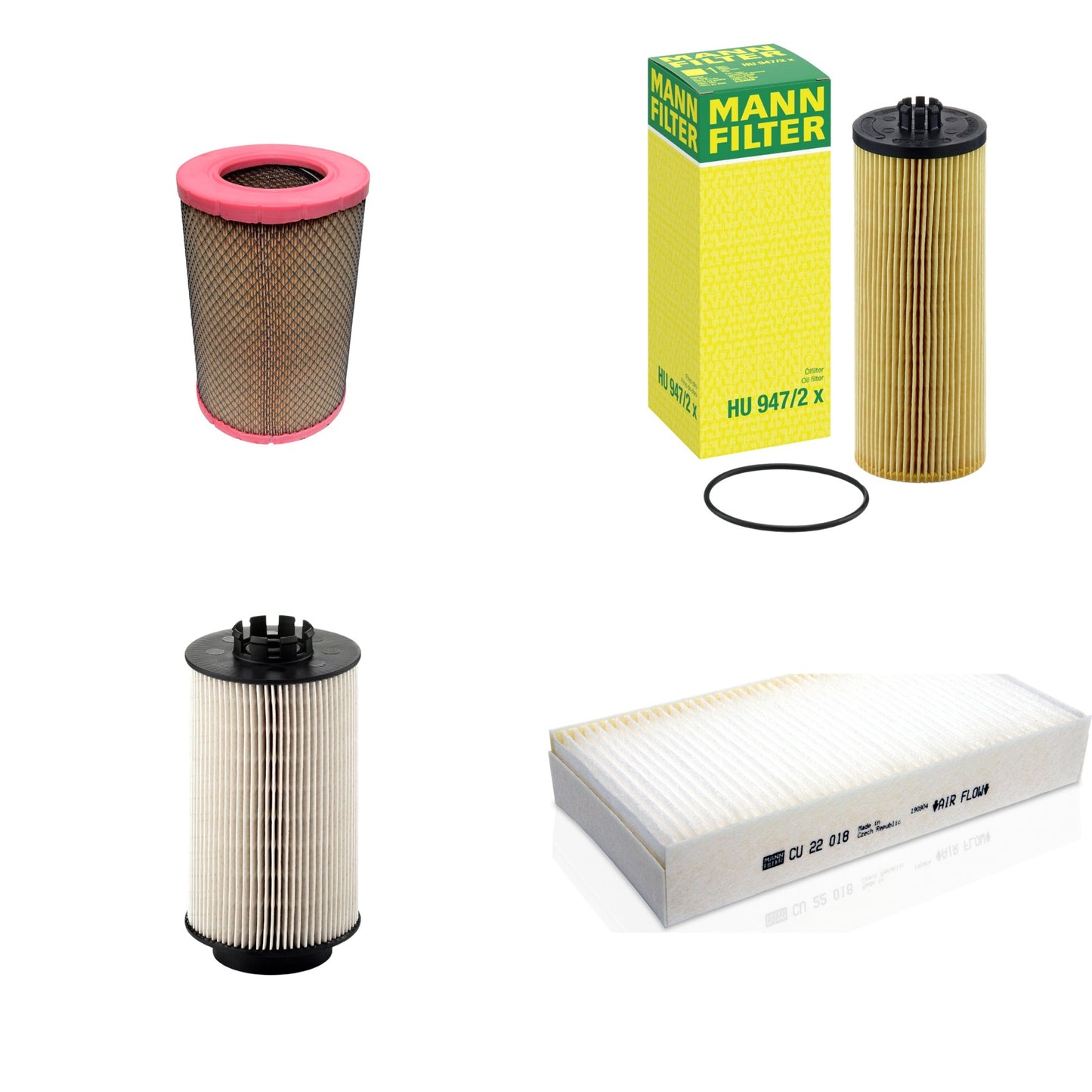 Kit Filtros de Ar Combustível Cabine Ar Condicionado Óleo - Mann-Filter - C27830 - CU22018 - HU947/2x - PU1059x - (1)