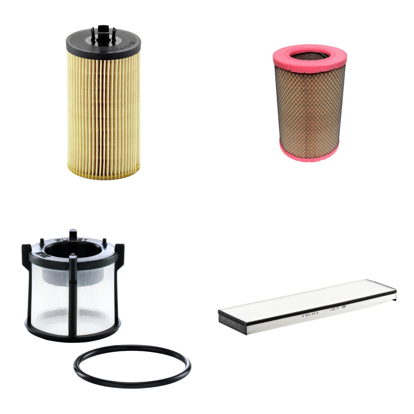Kit Filtros de Ar Combustível Cabine Ar Condicionado Óleo - Mann-Filter - C27844/1 - CU5877 - HU931/5x - PU51X - (1)