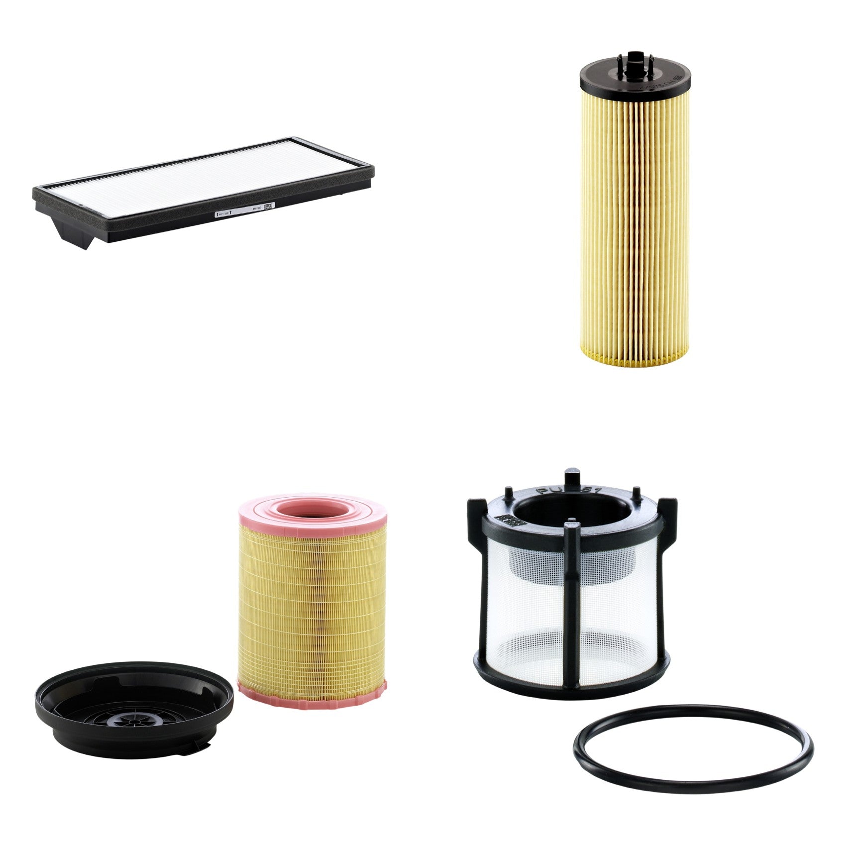 Kit Filtros de Ar Combustível Cabine Ar Condicionado Óleo - Mann-Filter - C29010KIT - CU4469 - HU945/2x - PU51X - (1)