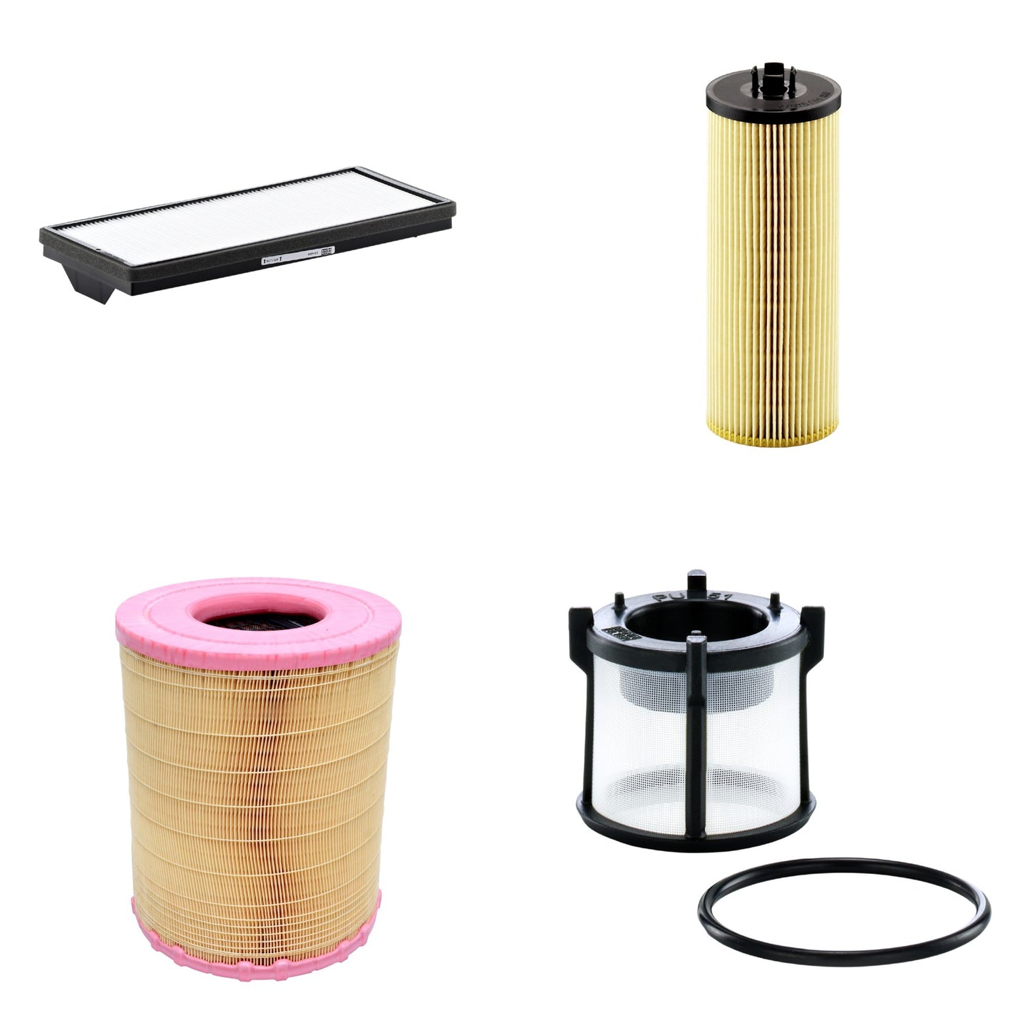 Kit Filtros de Ar Combustível Cabine Ar Condicionado Óleo - Mann-Filter - C281012 - CU4469 - HU945/2x - PU51X - (1)
