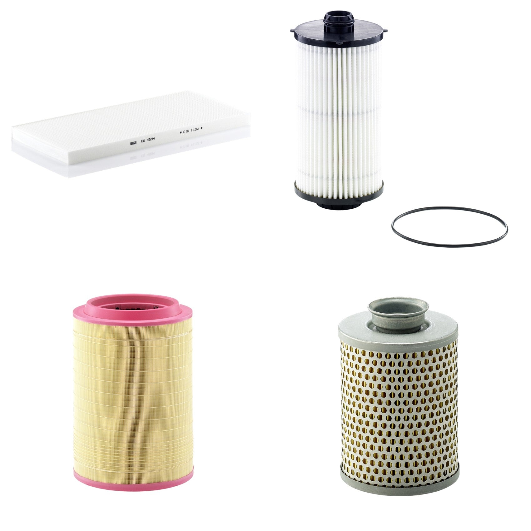 Kit Filtros de Ar Combustível Cabine Ar Condicionado Óleo - Mann-Filter - C321420/2 - CU4594 - HU12008x - P919/7 - (1)