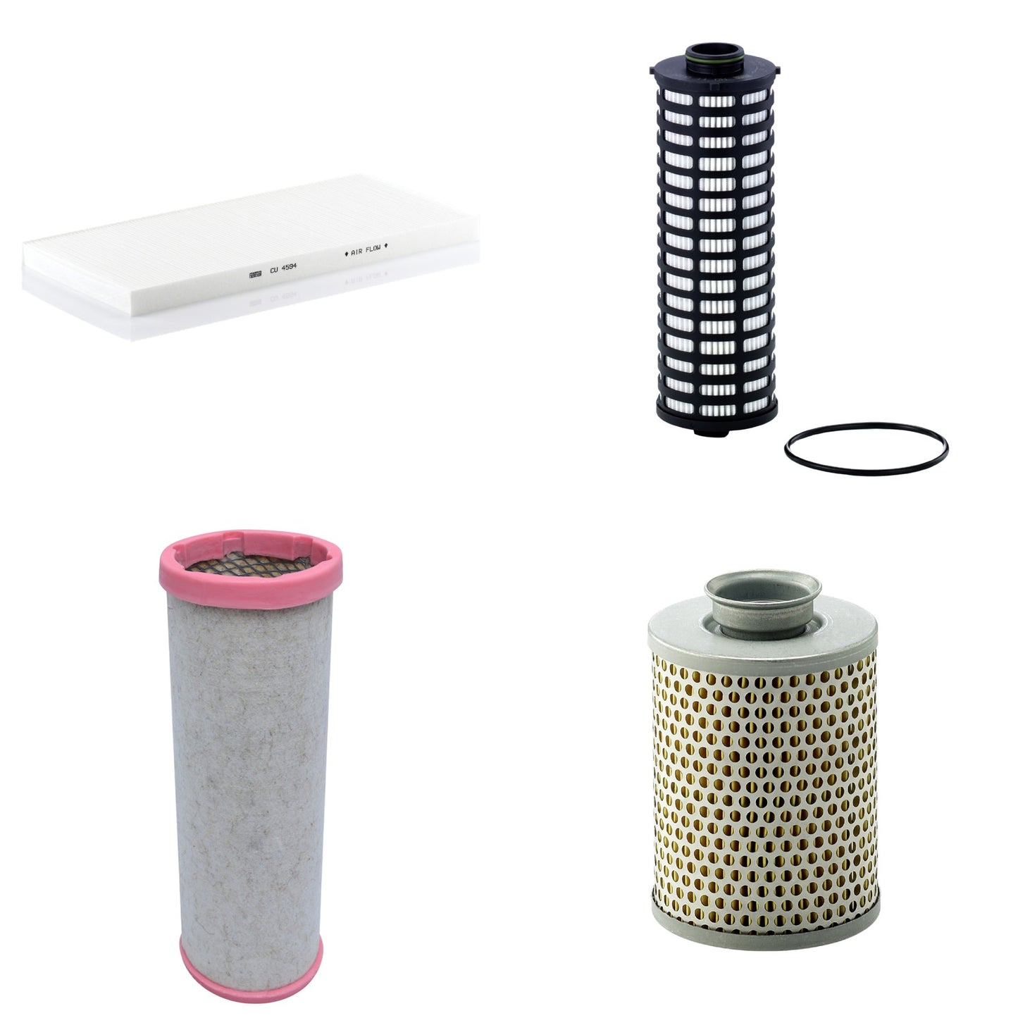 Kit Filtros de Ar Combustível Cabine Ar Condicionado Óleo - Mann-Filter - CF1550 - CU4594 - HU11002X - P919/7 - (1)