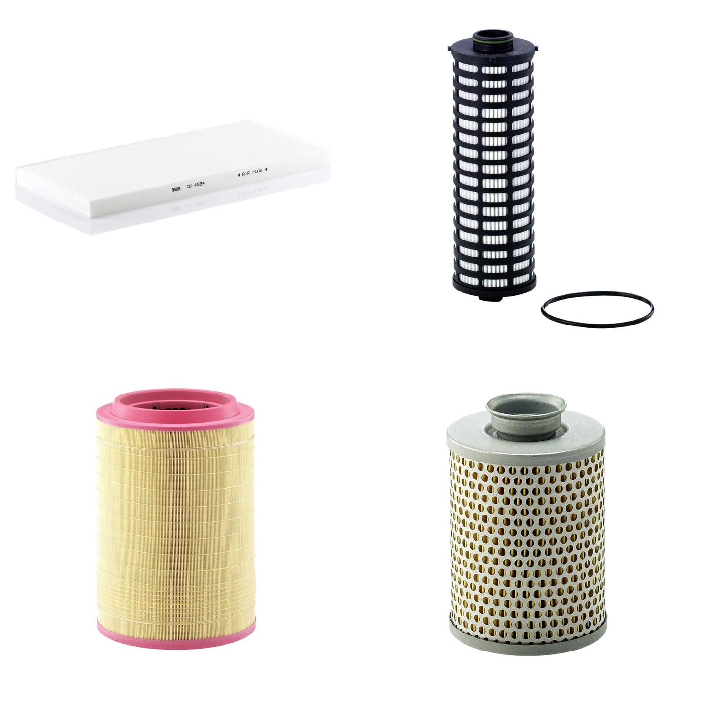Kit Filtros de Ar Combustível Cabine Ar Condicionado Óleo - Mann-Filter - C321420/2 - CU4594 - HU11002X - P919/7 - (1)